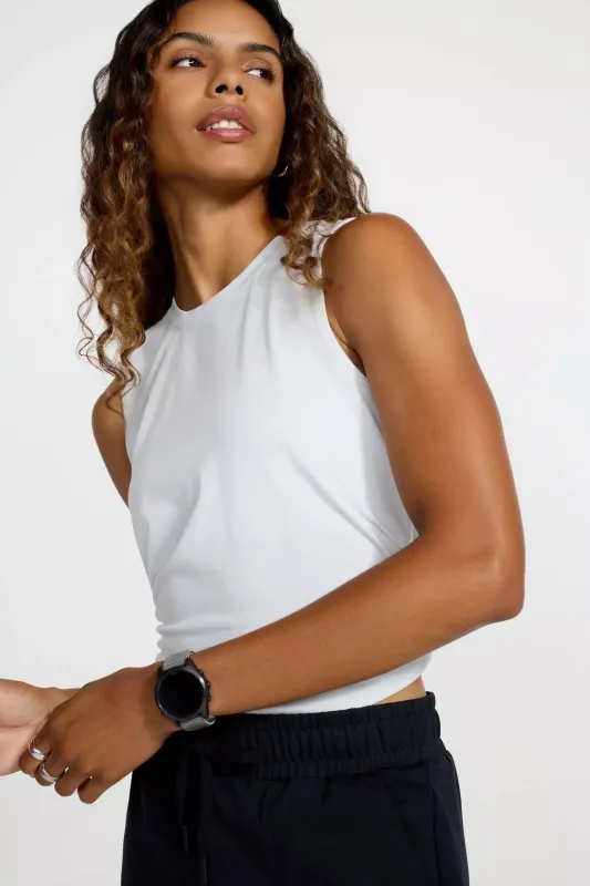 Women’s Pebble Tank - Oyster Mushroom sold by Mondetta