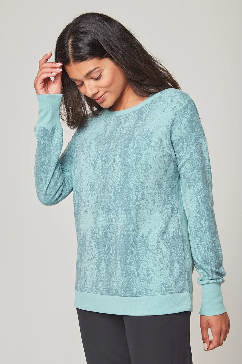 Women’s Printed Active Sweatshirt - Arctic (Snake) sold by Mondetta