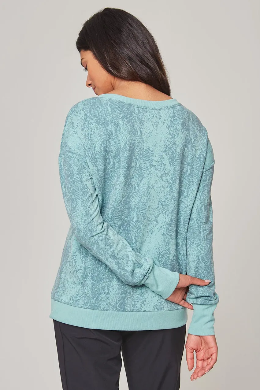 Women’s Printed Active Sweatshirt - Arctic (Snake) sold by Mondetta product image thumbnail 2