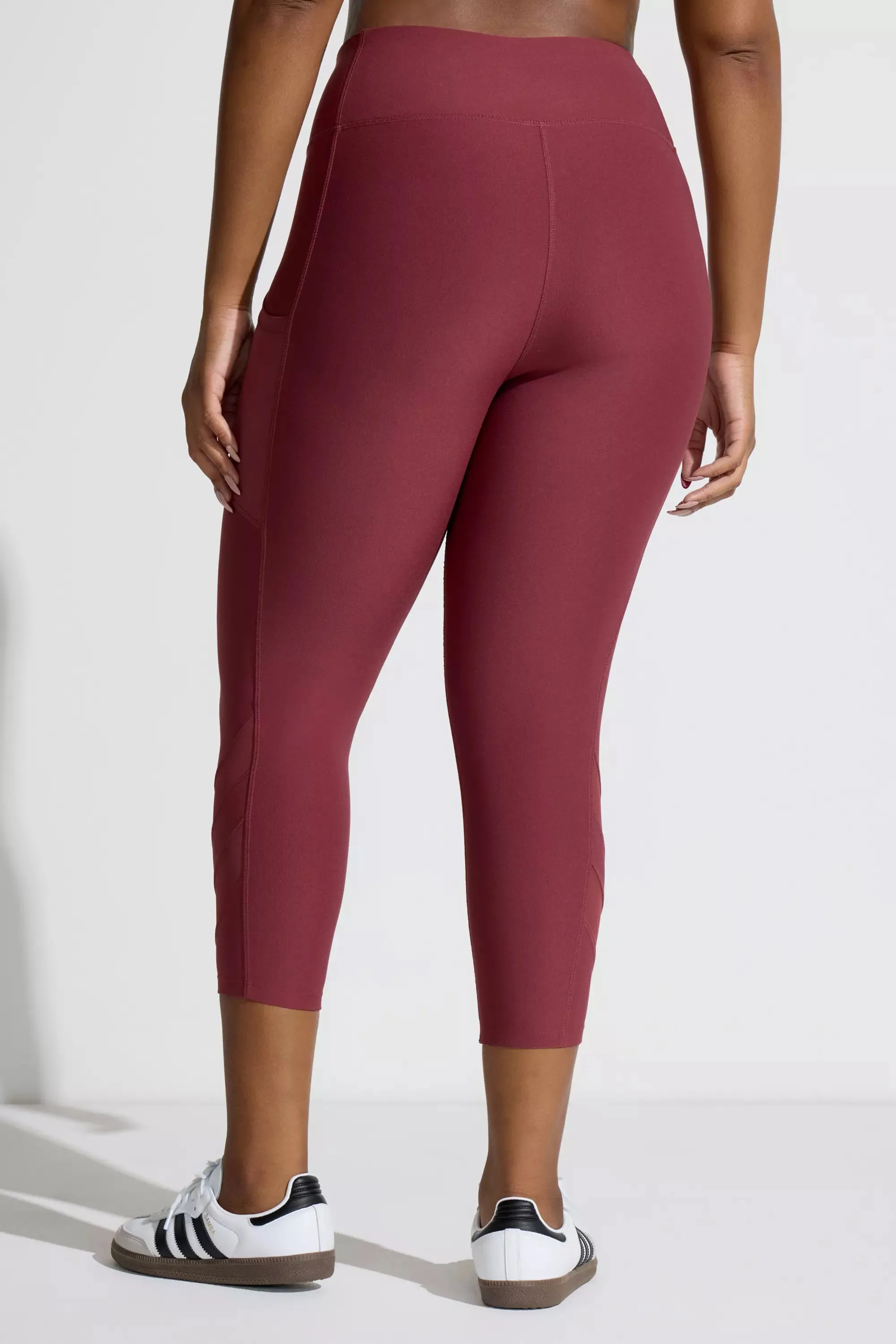 Women’s Mesh Capri - Oxblood Red sold by Mondetta product image thumbnail 3