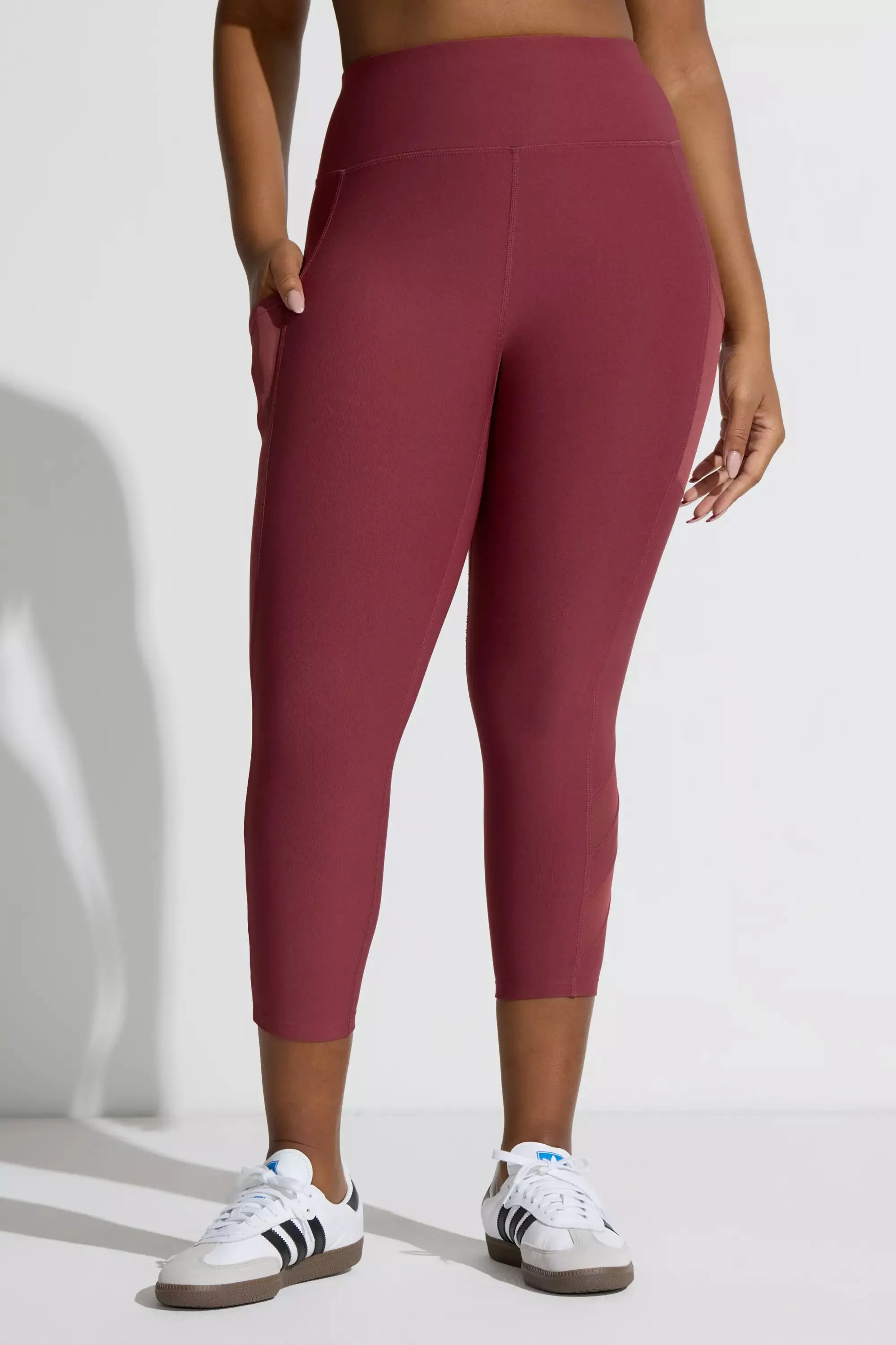 Women’s Mesh Capri - Oxblood Red sold by Mondetta product image thumbnail 2