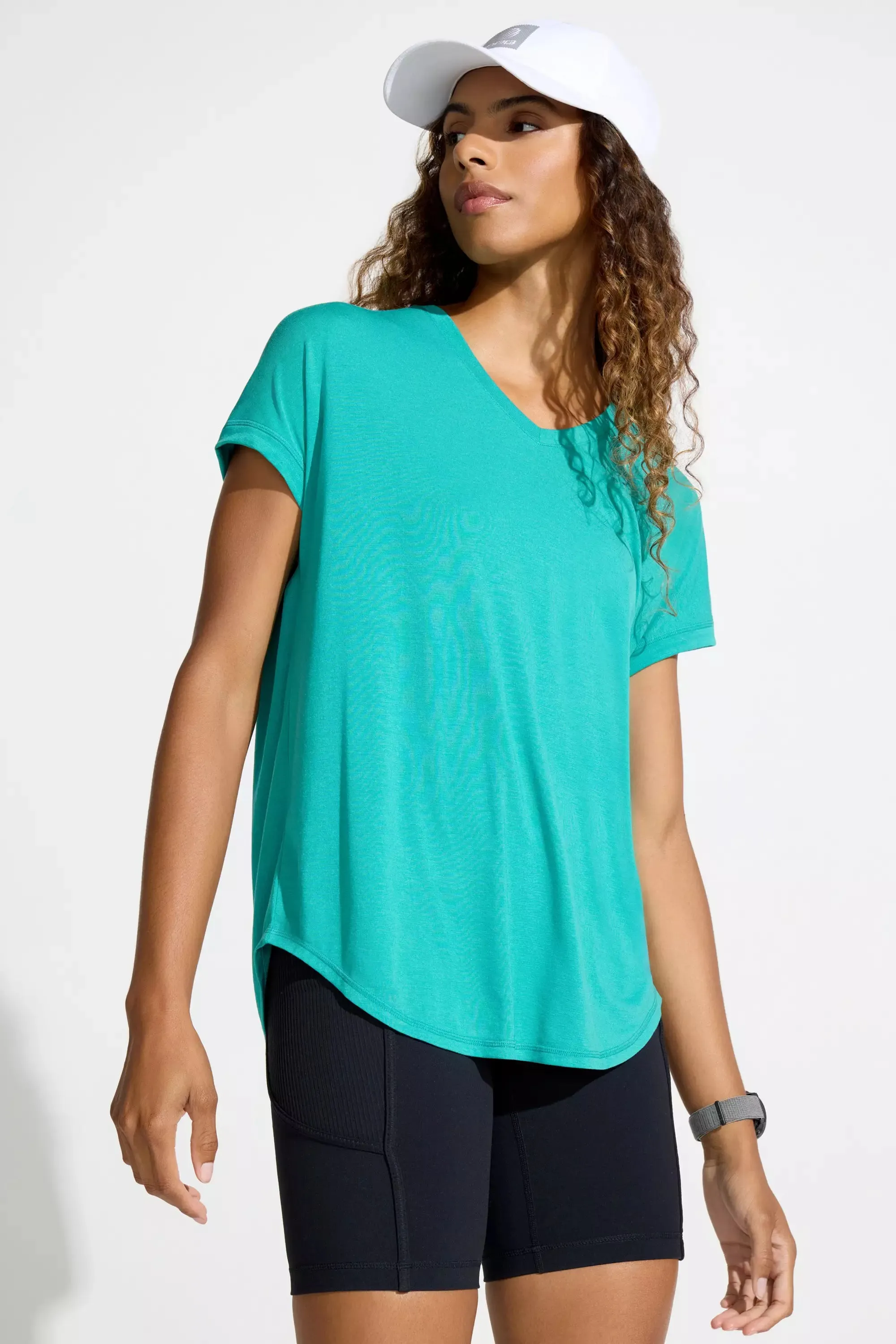 Women’s V-Neck Short Sleeve Tee - Porcelain Green sold by Mondetta product image thumbnail 3
