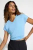 Women’s V-Neck Short Sleeve Tee - Dusk Blue sold by Mondetta