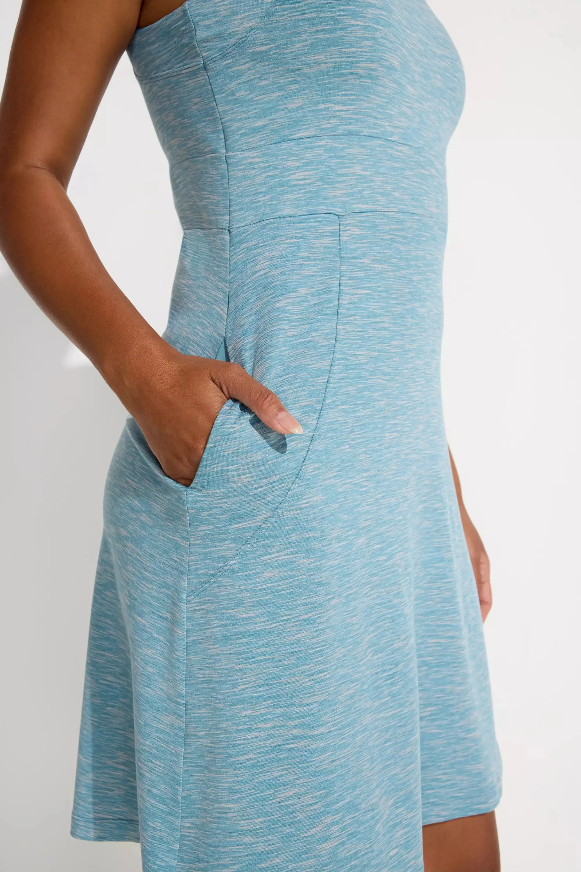 Women’s Peached Space Dye Dress - Arctic (Turquoise) sold by Mondetta product image thumbnail 4