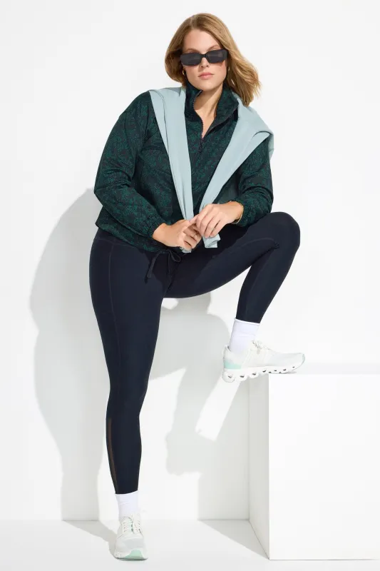 Women’s Brushed Back 1/2 Zip Top - Botanical Green sold by Mondetta