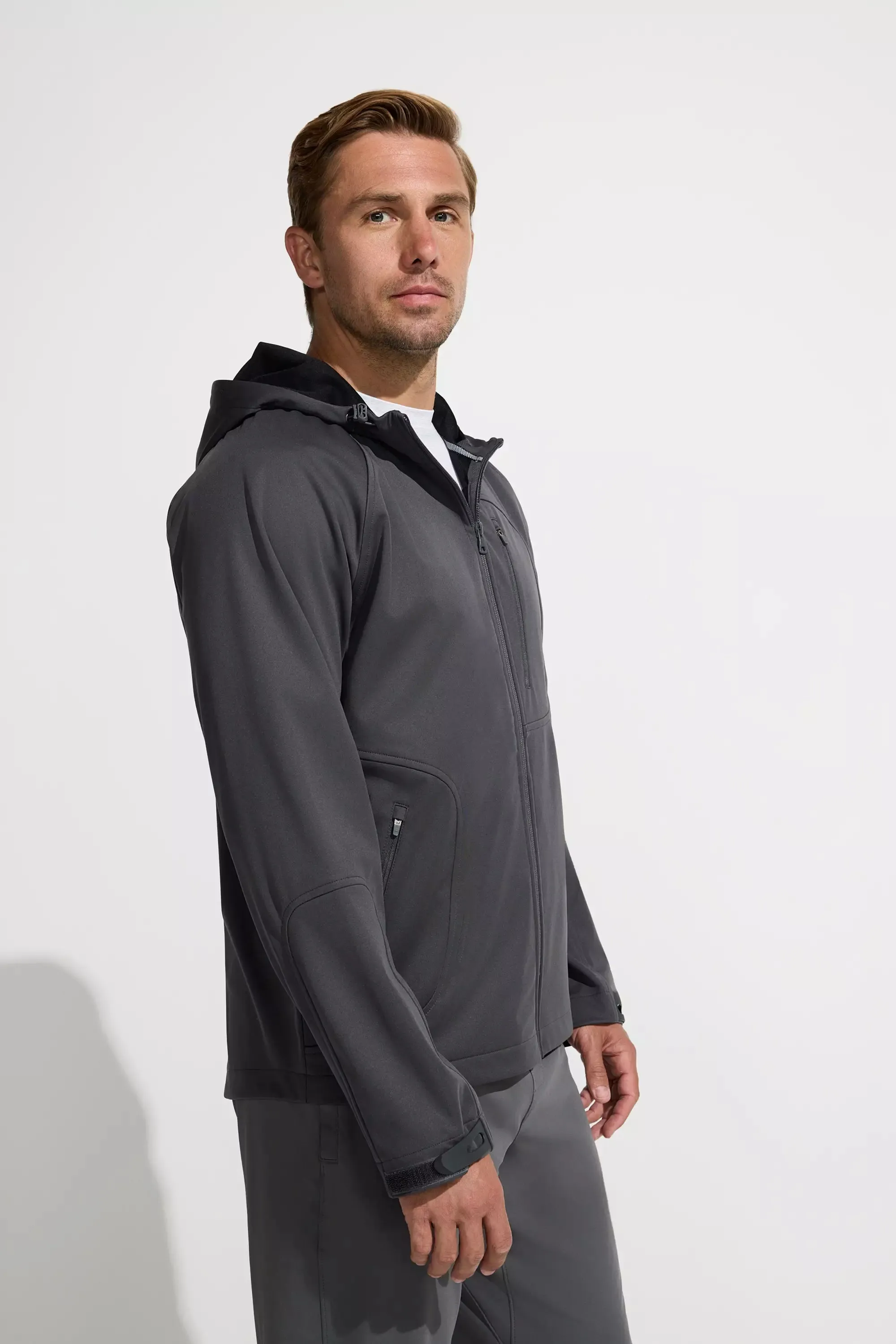 The Adventure GRS Certified Recycled Poly Hooded Jacket - Volcanic Ash sold by Mondetta product image thumbnail 3