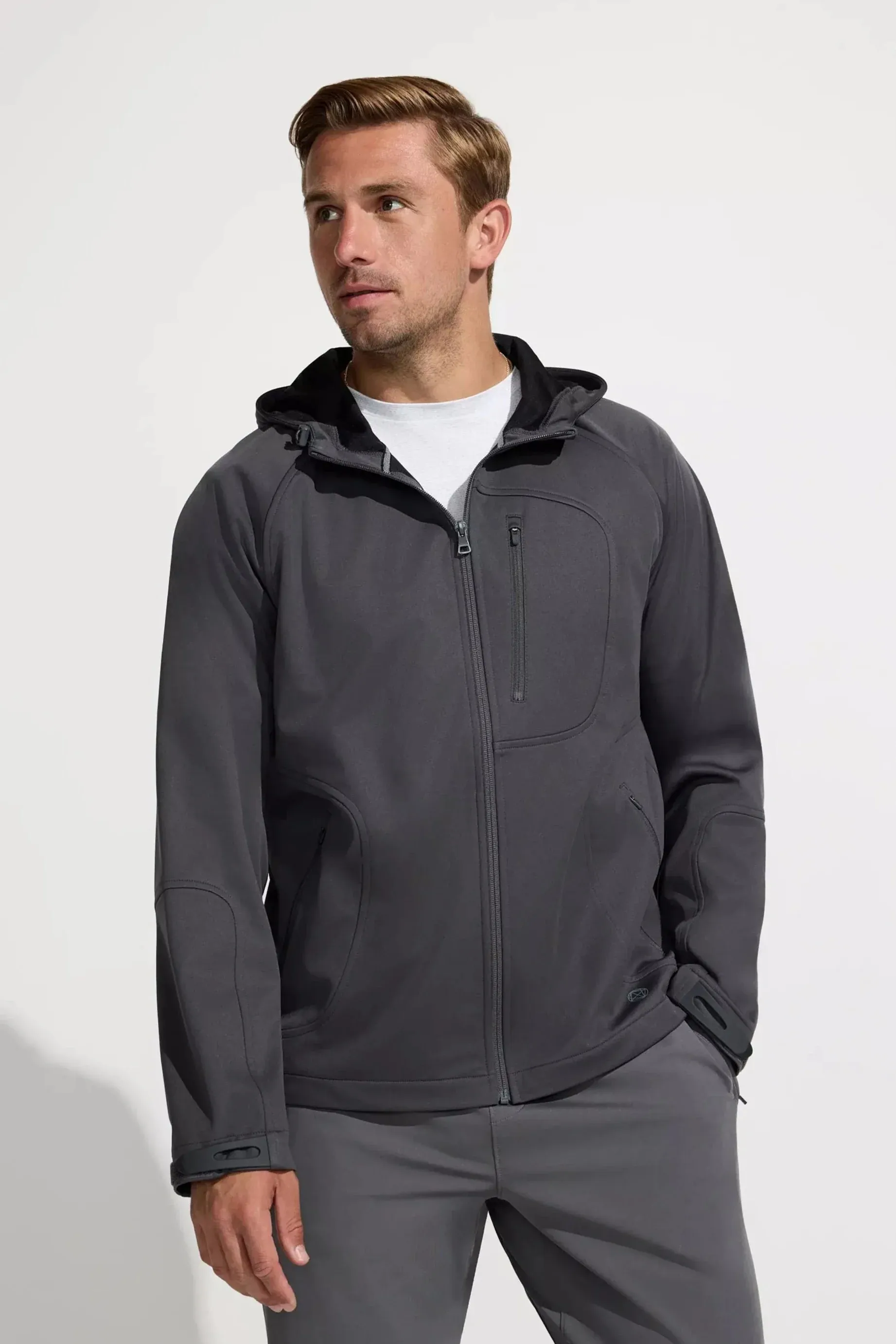 The Adventure GRS Certified Recycled Poly Hooded Jacket - Volcanic Ash sold by Mondetta product image thumbnail 2