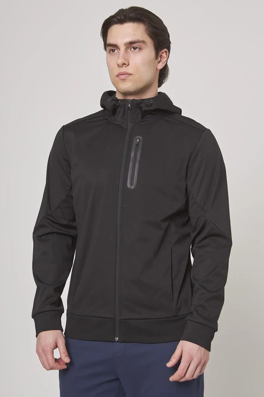 The Adventure GRS Certified Recycled Poly Hooded Jacket - Black sold by Mondetta