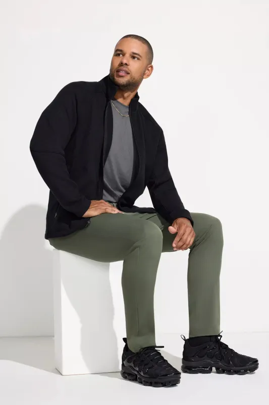 The Warm + Soft GRS Certified Recycled Poly Waffle Jacket - Black sold by Mondetta