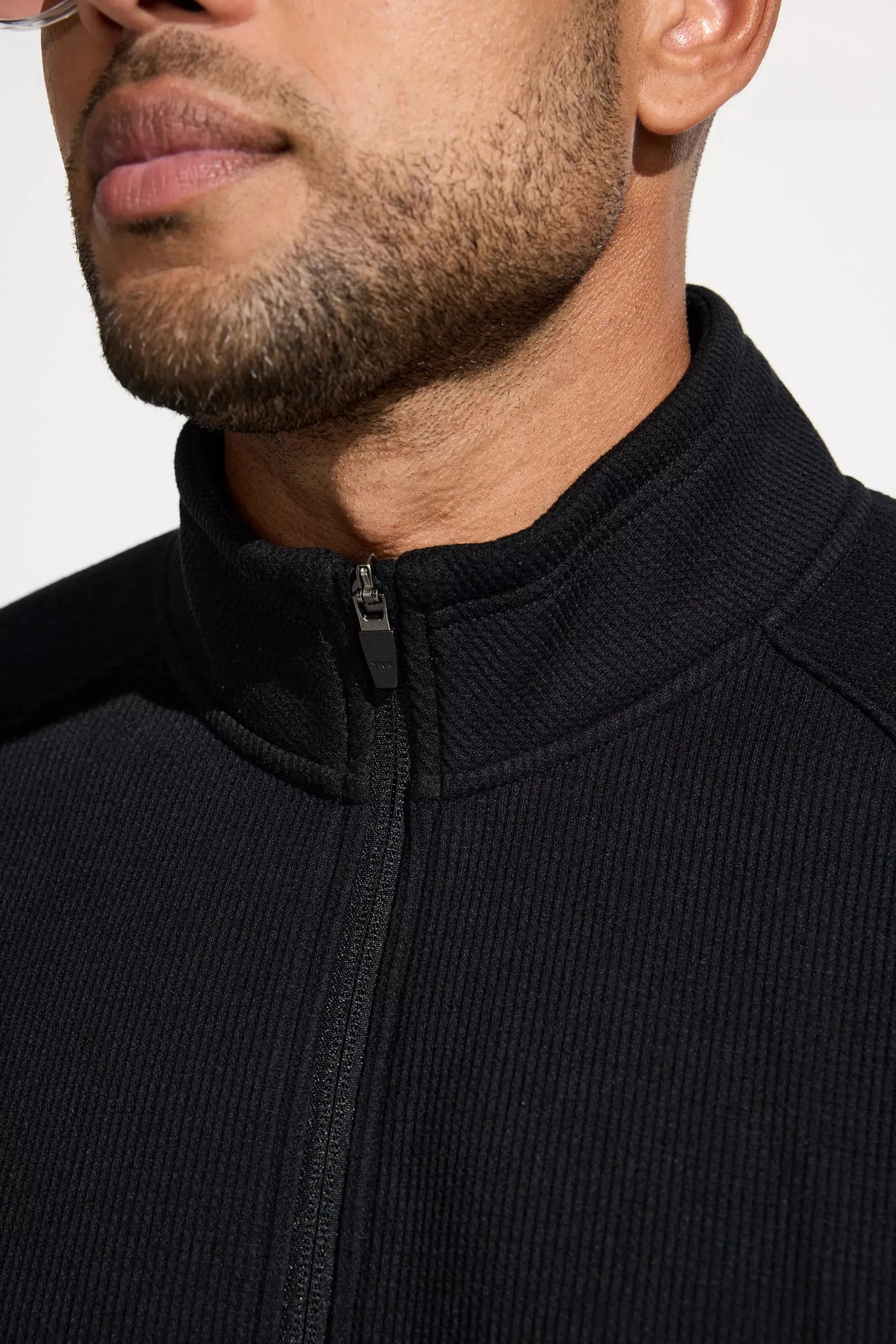 The Warm + Soft GRS Certified Recycled Poly Waffle Jacket - Black sold by Mondetta product image thumbnail 4