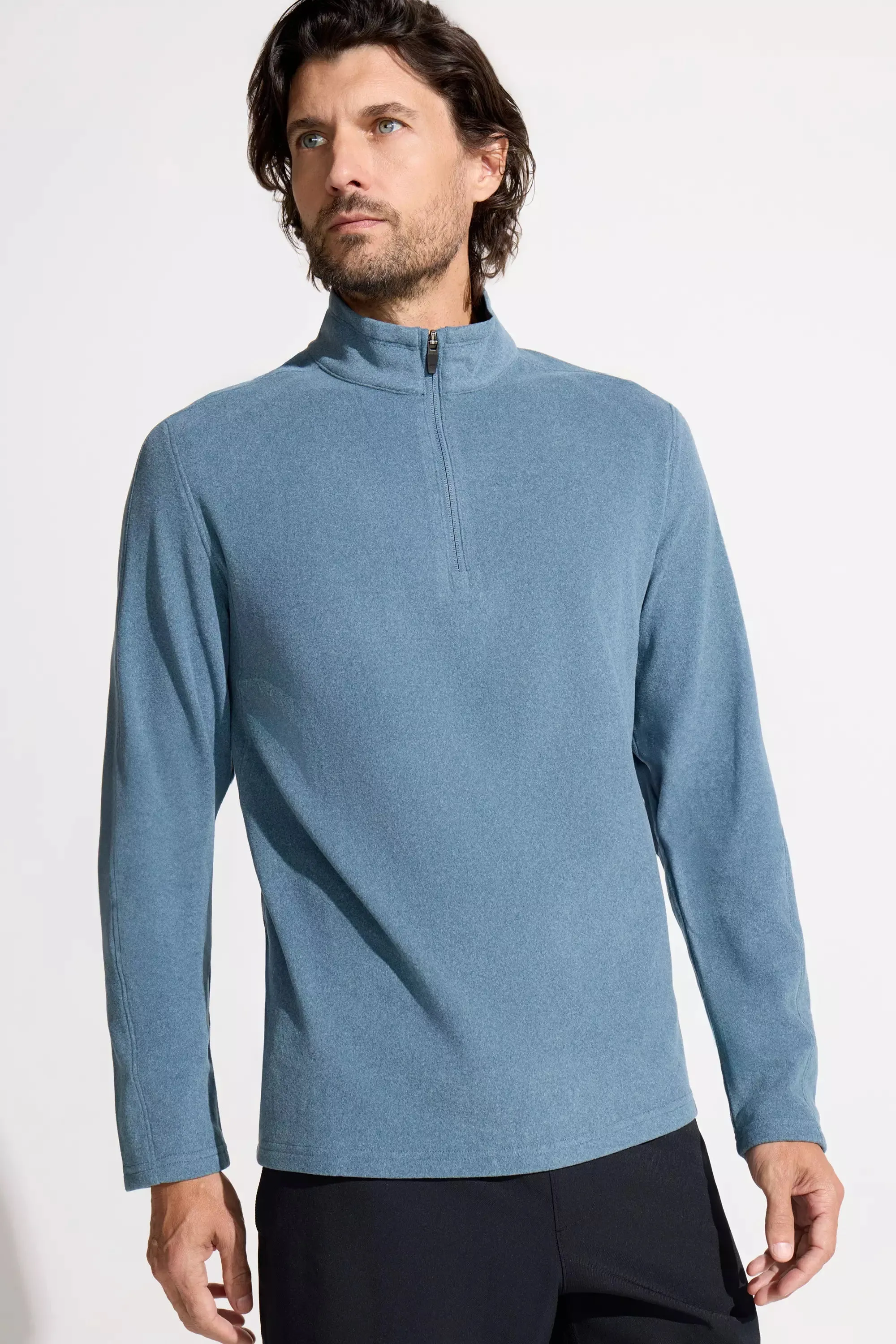The Soft Stretch GRS Certified Recycled Poly 1/4 Zip - Indian Teal sold by Mondetta product image thumbnail 3