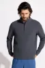 Men's Knit 1/4 Zip Pullover - Black sold by Mondetta
