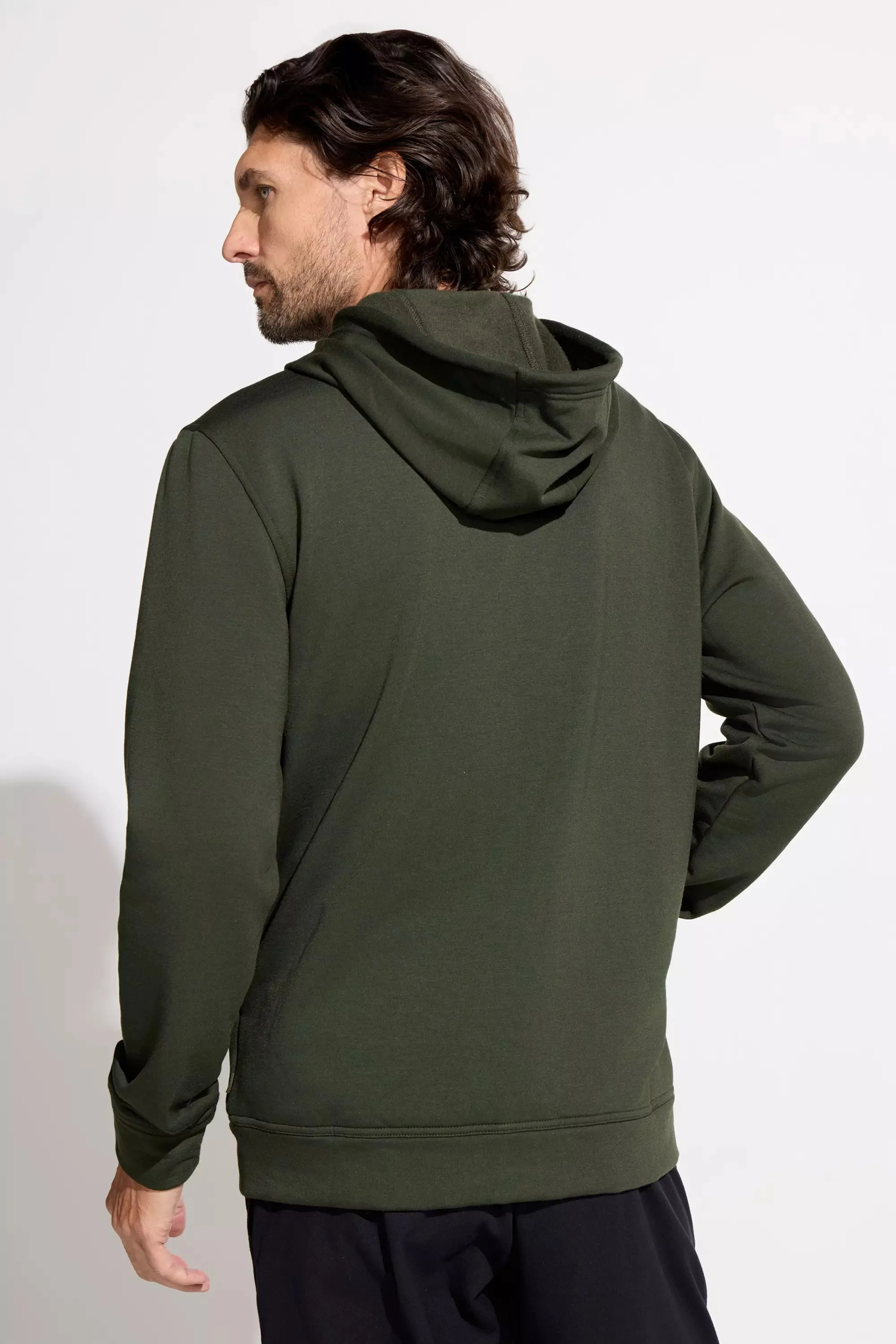 The Soft Luxe GRS Certified Recycled Poly + Modal Hoodie - Deep Olive Green sold by Mondetta product image thumbnail 2