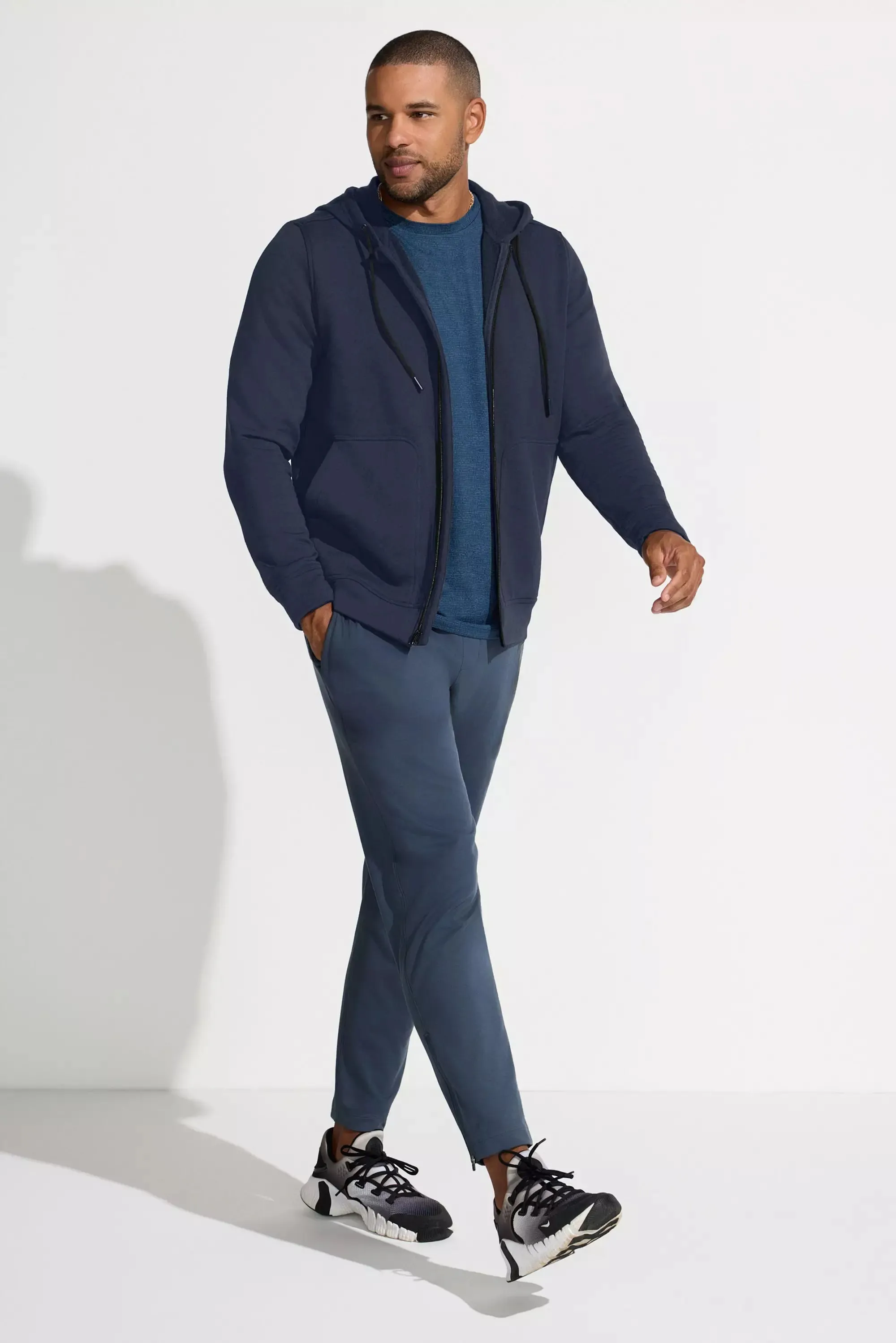 Men’s Supreme Full-Zip Hoodie - Blue sold by Mondetta product image thumbnail 2