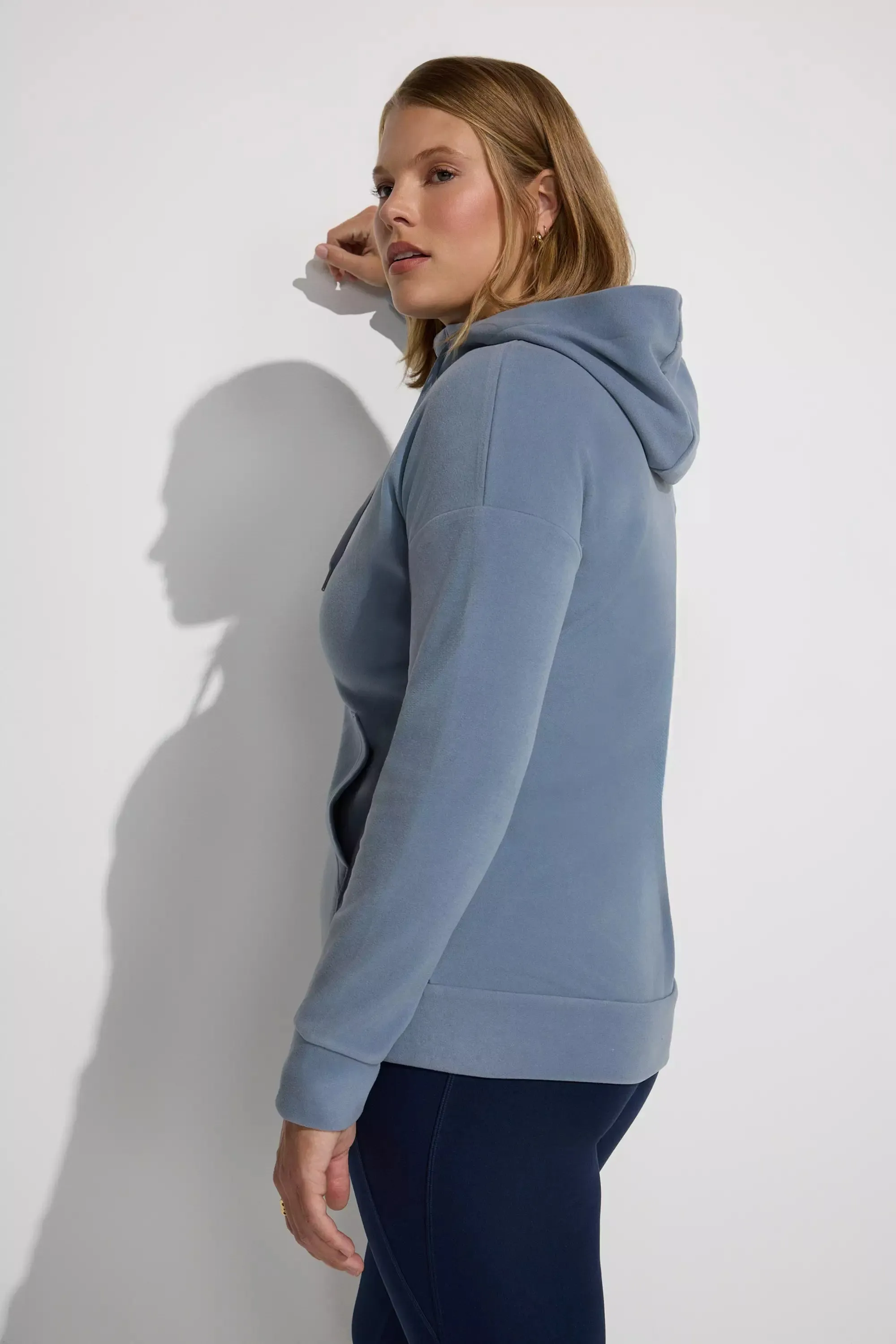 Women’s Cozy Full-Zip Velour Hoodie - Gray sold by Mondetta product image thumbnail 3