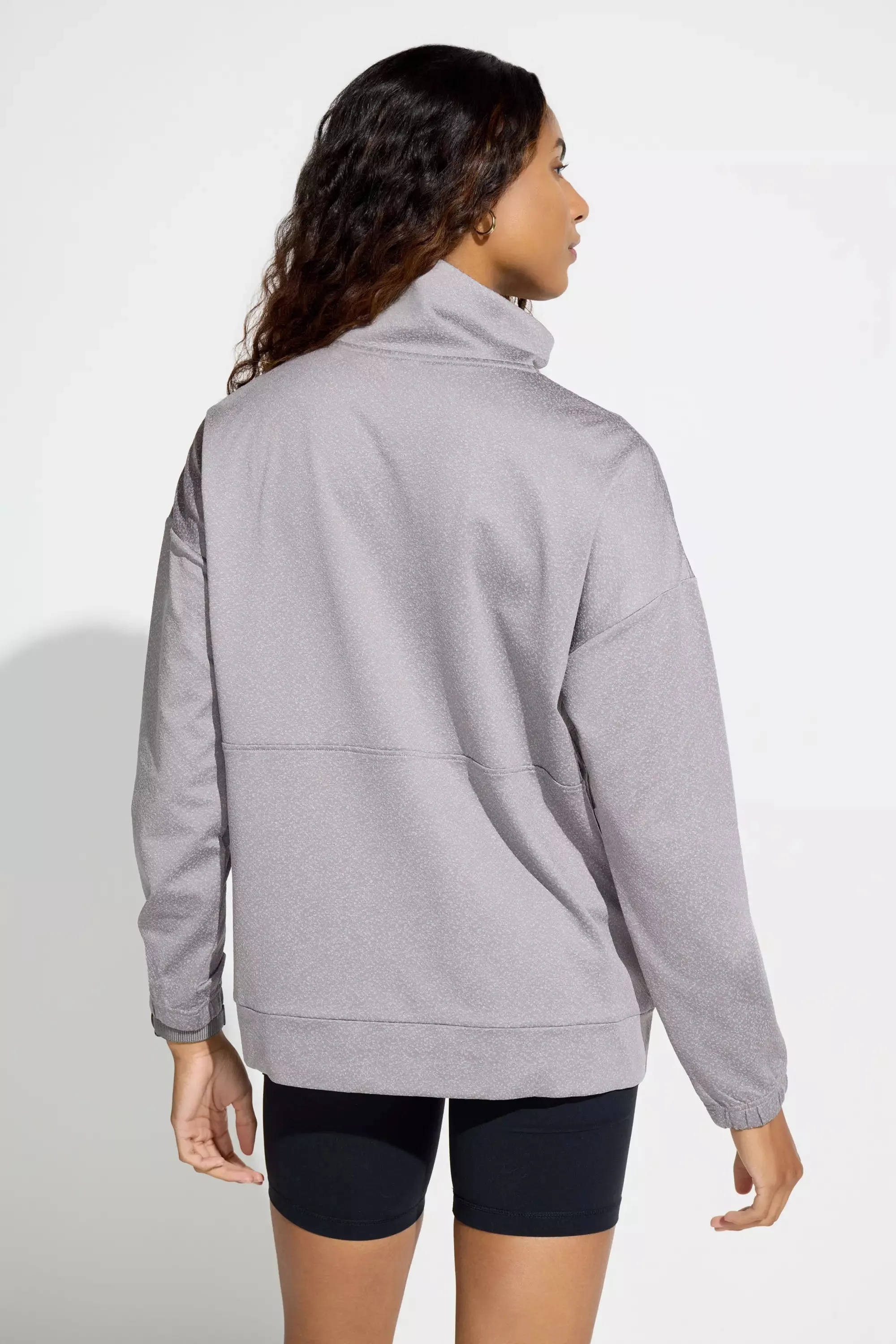 Women’s Jacquard Popover Top - Grey Combo sold by Mondetta product image thumbnail 3