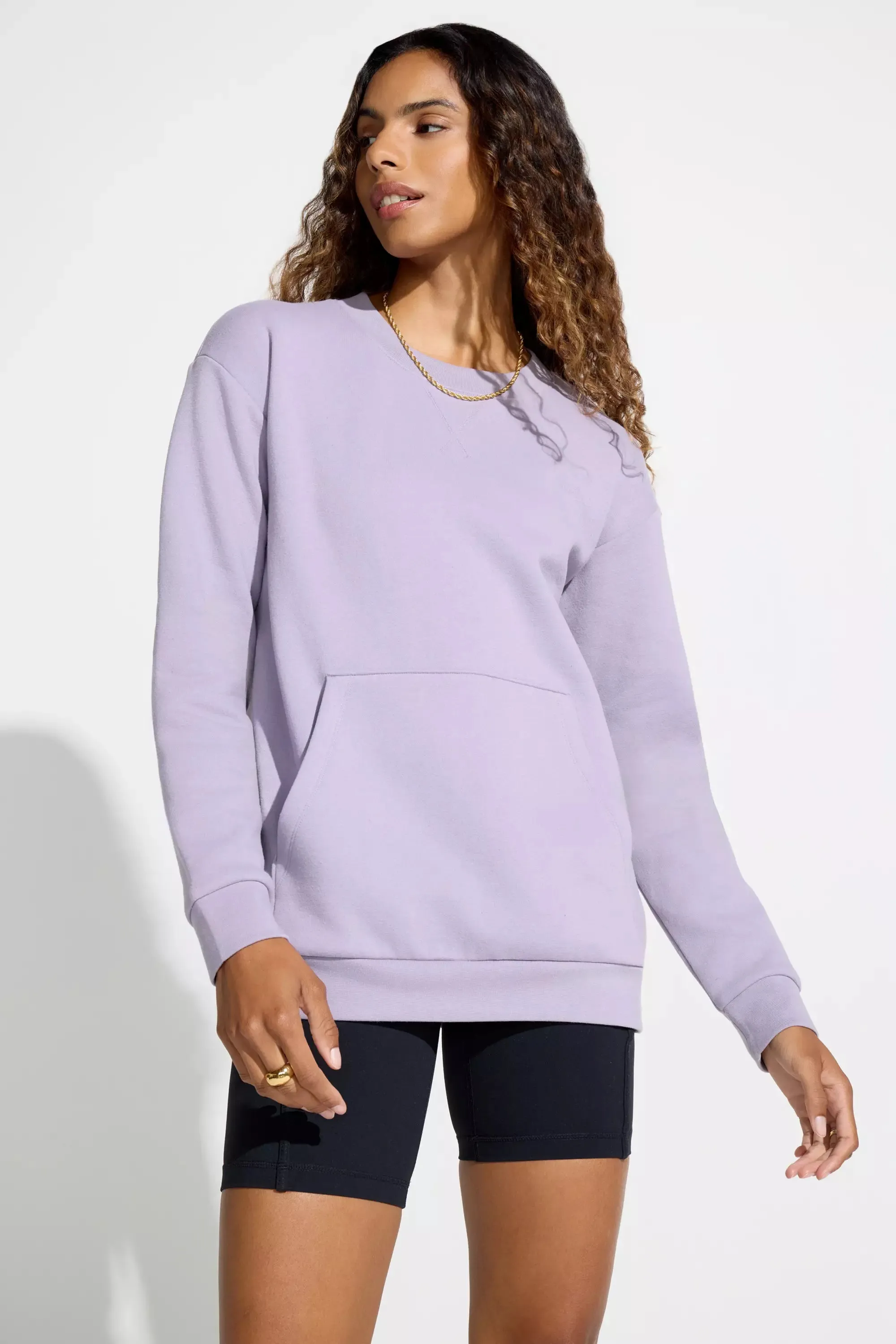 Womens Fleece Crew Neck Top - Purple sold by Mondetta product image thumbnail 2