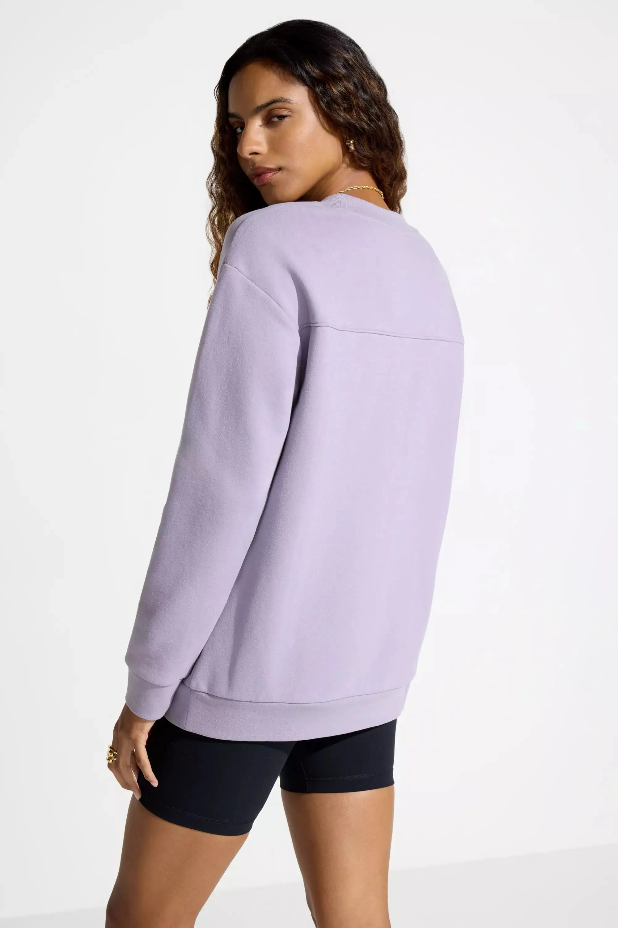 Womens Fleece Crew Neck Top - Purple sold by Mondetta product image thumbnail 3