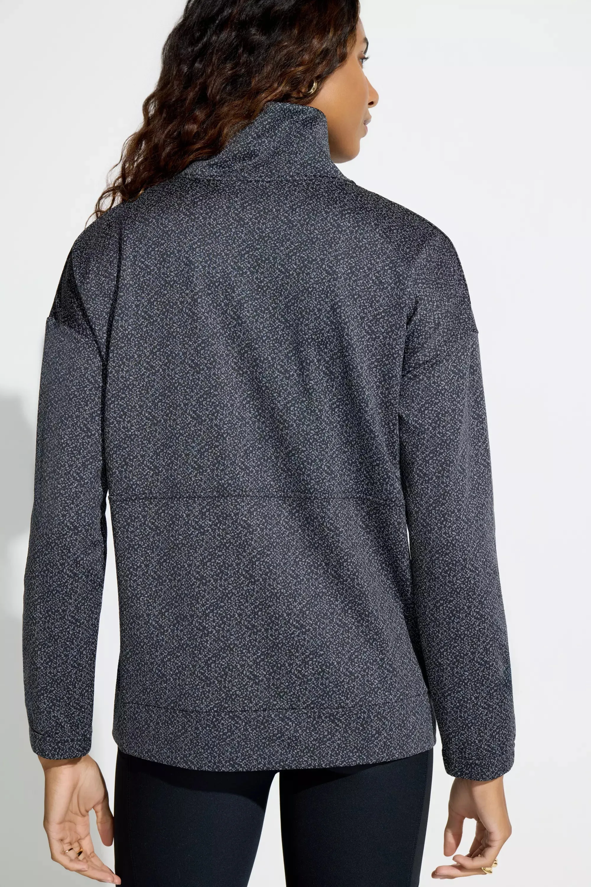 Women’s Jacquard Popover Top - Black Combo sold by Mondetta product image thumbnail 4