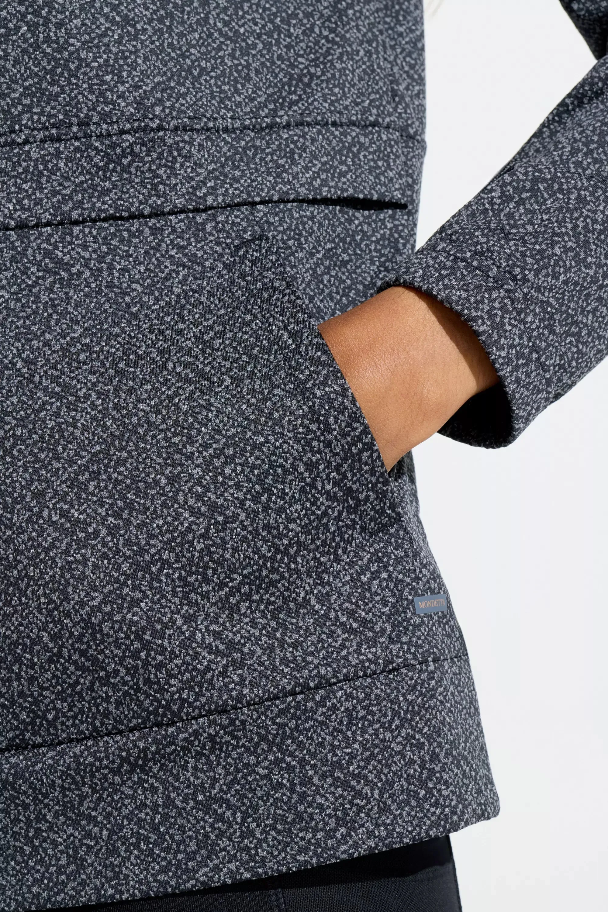 Women’s Jacquard Popover Top - Black Combo sold by Mondetta product image thumbnail 3