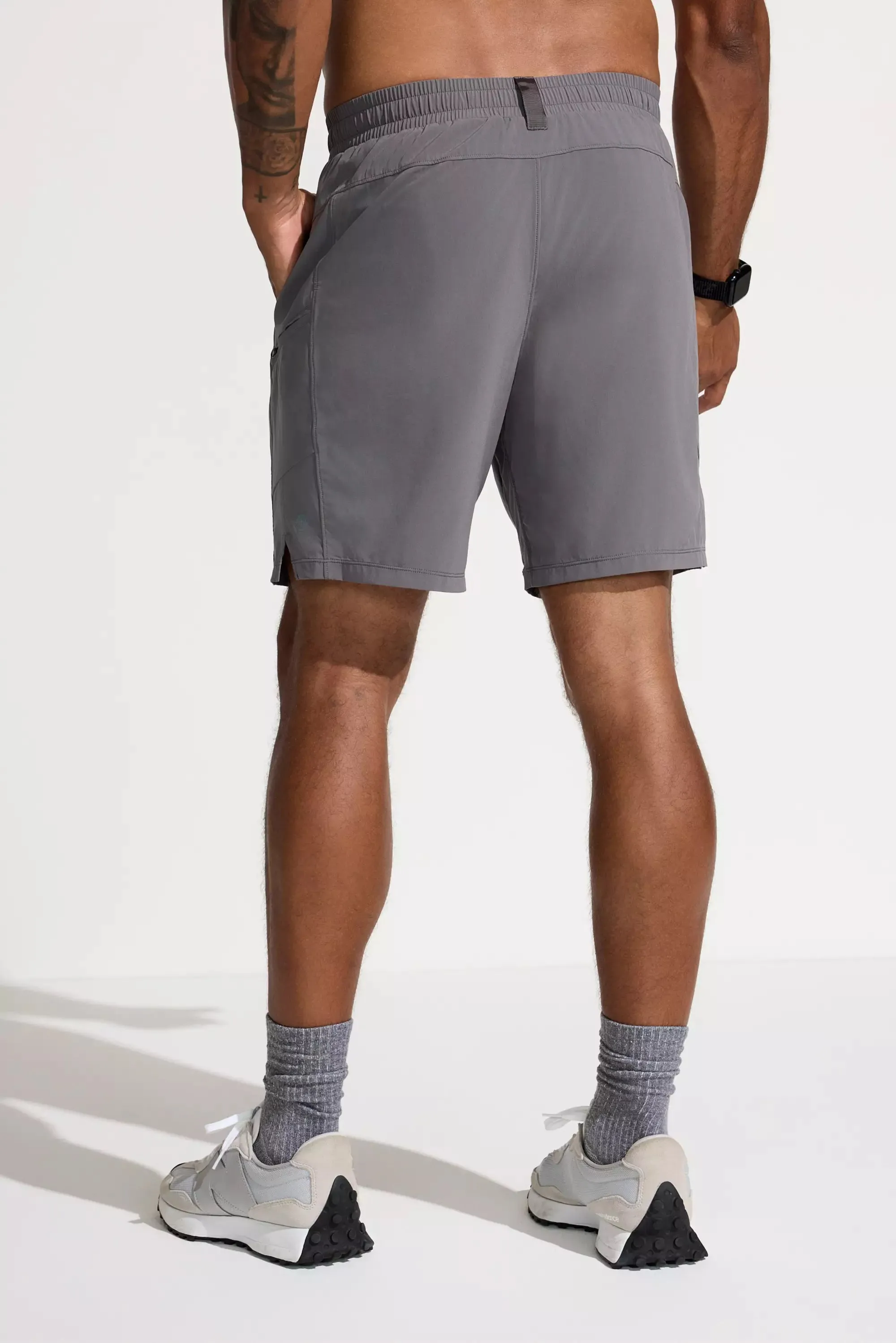The Mesh-Liner GRS Certified Recycled Poly Swim Hybrid Short - Mid Grey sold by Mondetta product image thumbnail 3