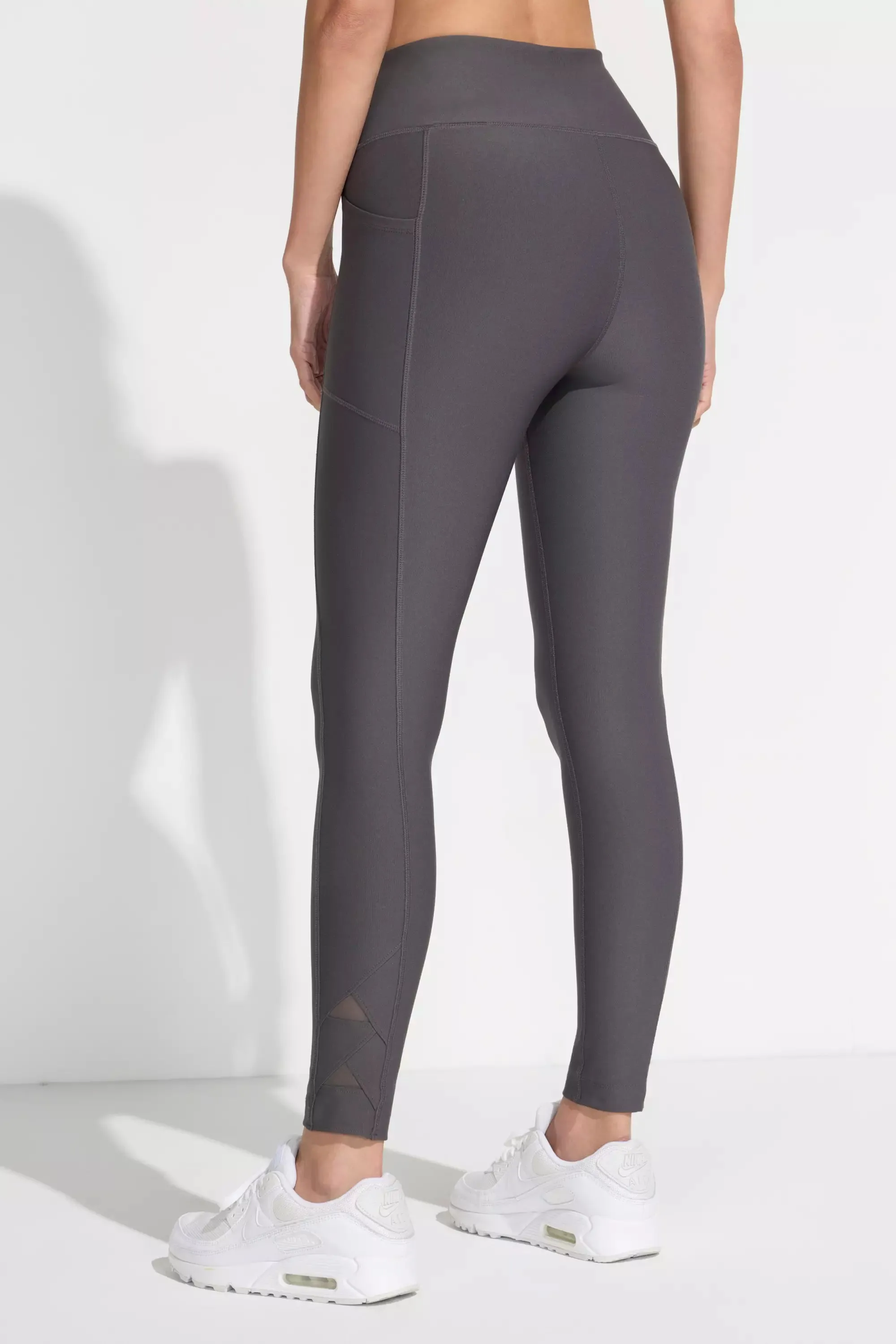 The Active Stretch GRS Certified Recycled Poly Mesh Detail Legging - Charcoal Grey sold by Mondetta product image thumbnail 4