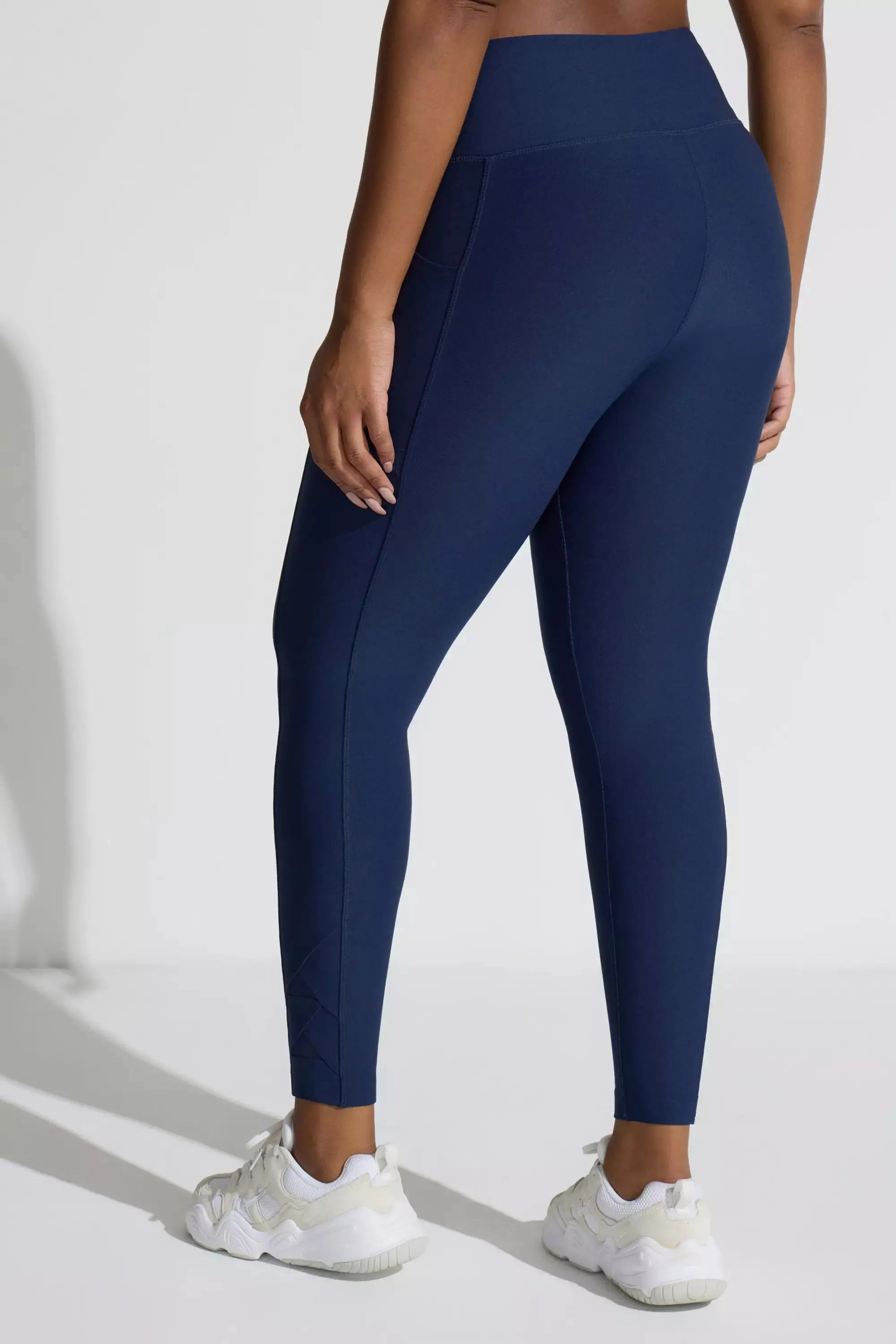 The Active Stretch GRS Certified Recycled Poly Mesh Detail Legging - Deep Navy sold by Mondetta product image thumbnail 3