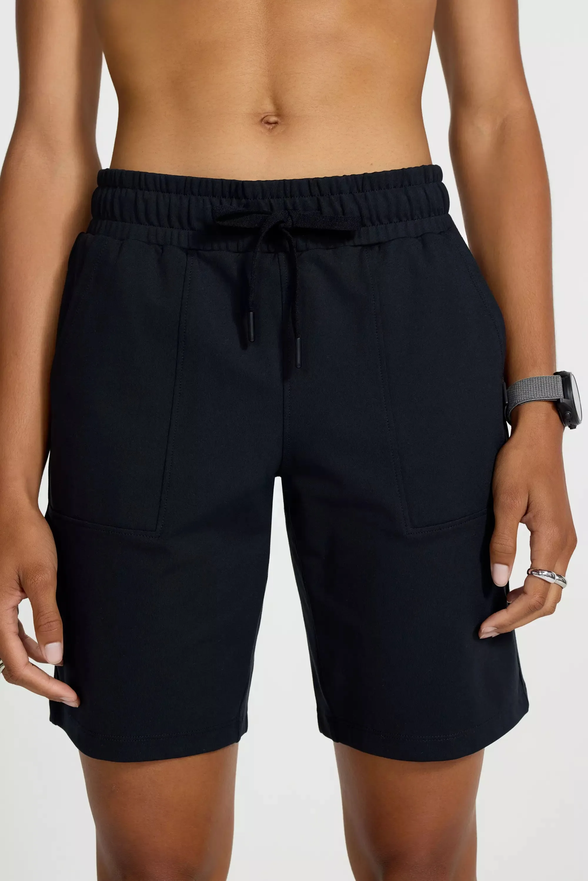 The Soft Stretch GRS Certified Recycled Poly Bermuda Short - Black sold by Mondetta product image thumbnail 5