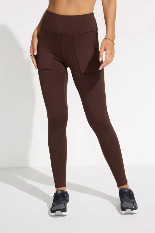 Women’s Knit City Legging 28" - Chicory Coffee sold by Mondetta