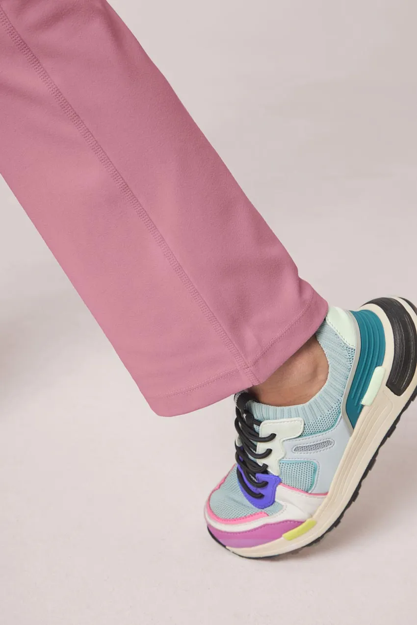 The Girls' Active Soft Stretch GRS Recycled Poly Bootcut Pant - Pink Mauve sold by Mondetta product image thumbnail 4