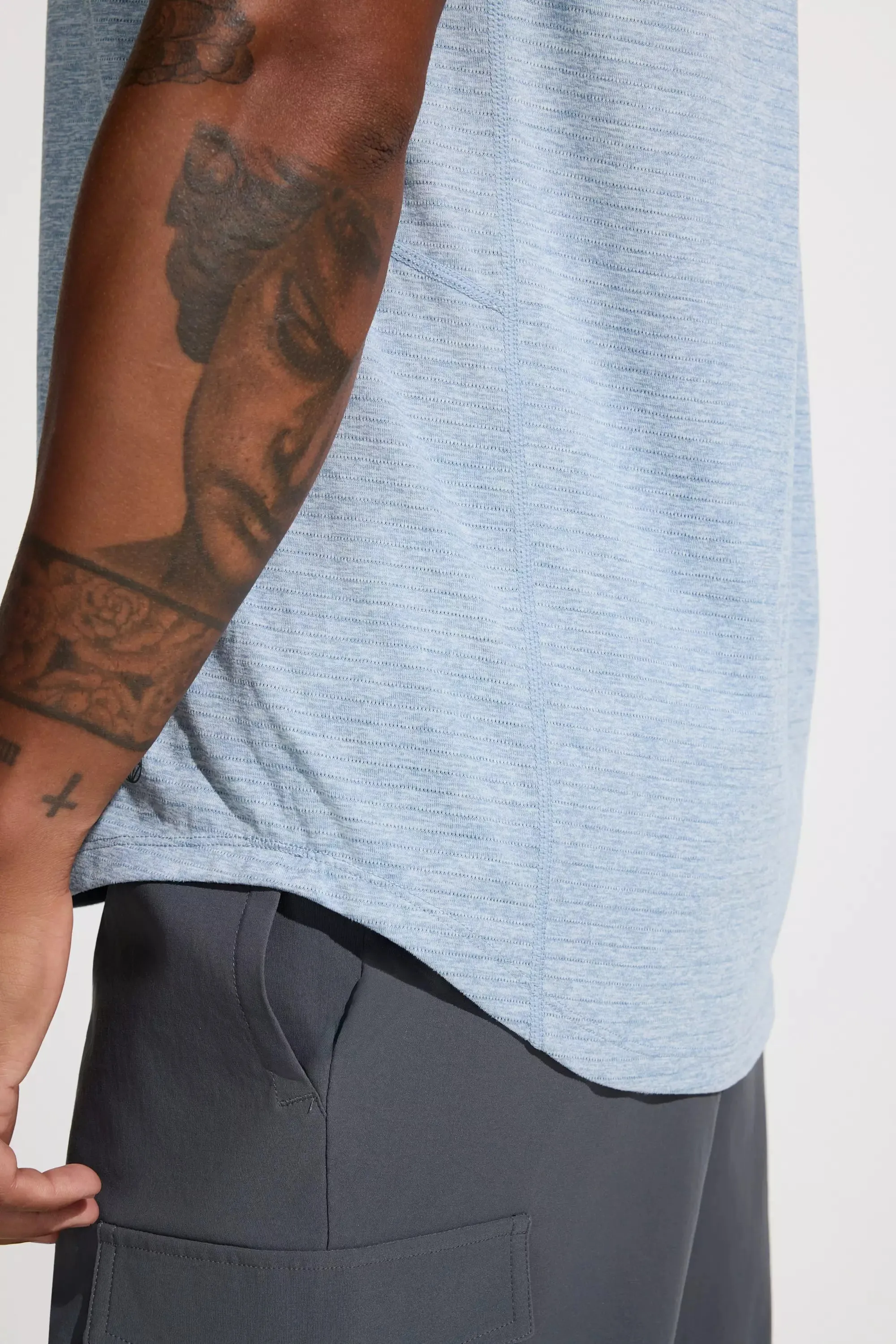 The Active Lightweight GRS Certified Recycled Poly Short Sleeve Tee - Ashley Blue sold by Mondetta product image thumbnail 4