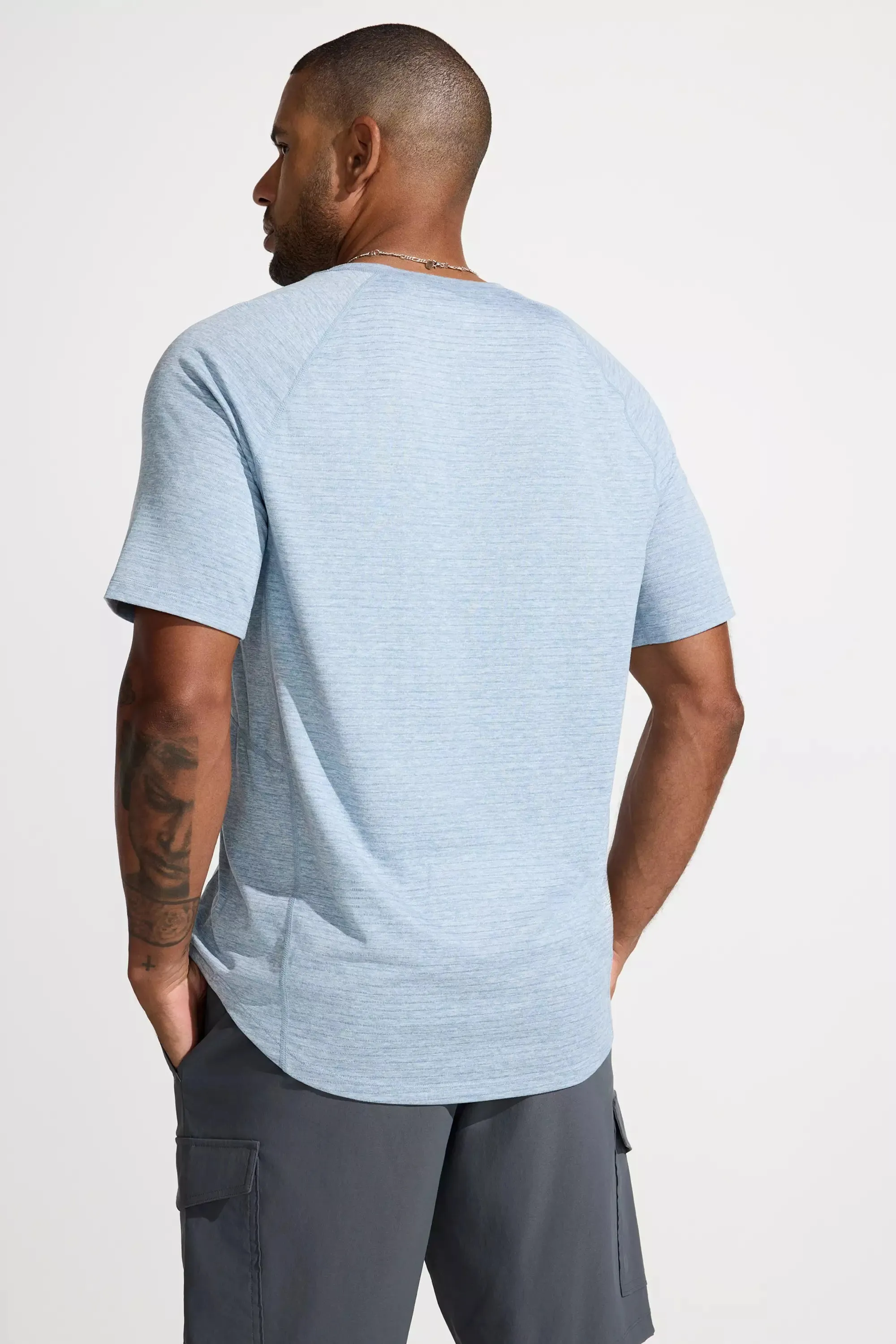 The Active Lightweight GRS Certified Recycled Poly Short Sleeve Tee - Ashley Blue sold by Mondetta product image thumbnail 3