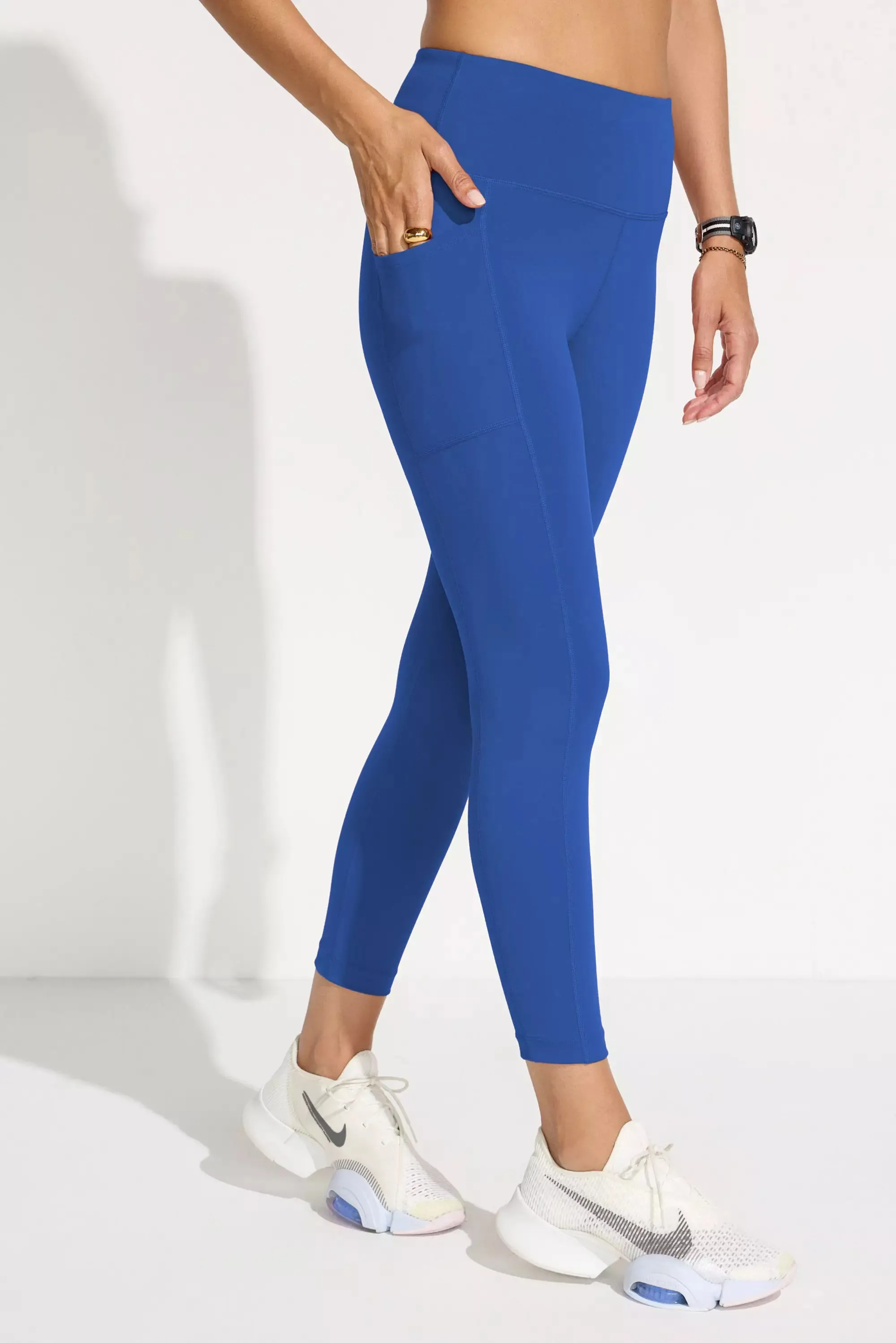 The Active Stretch GRS Certified Recycled Nylon Capri Legging - Lazuli Blue sold by Mondetta product image thumbnail 3