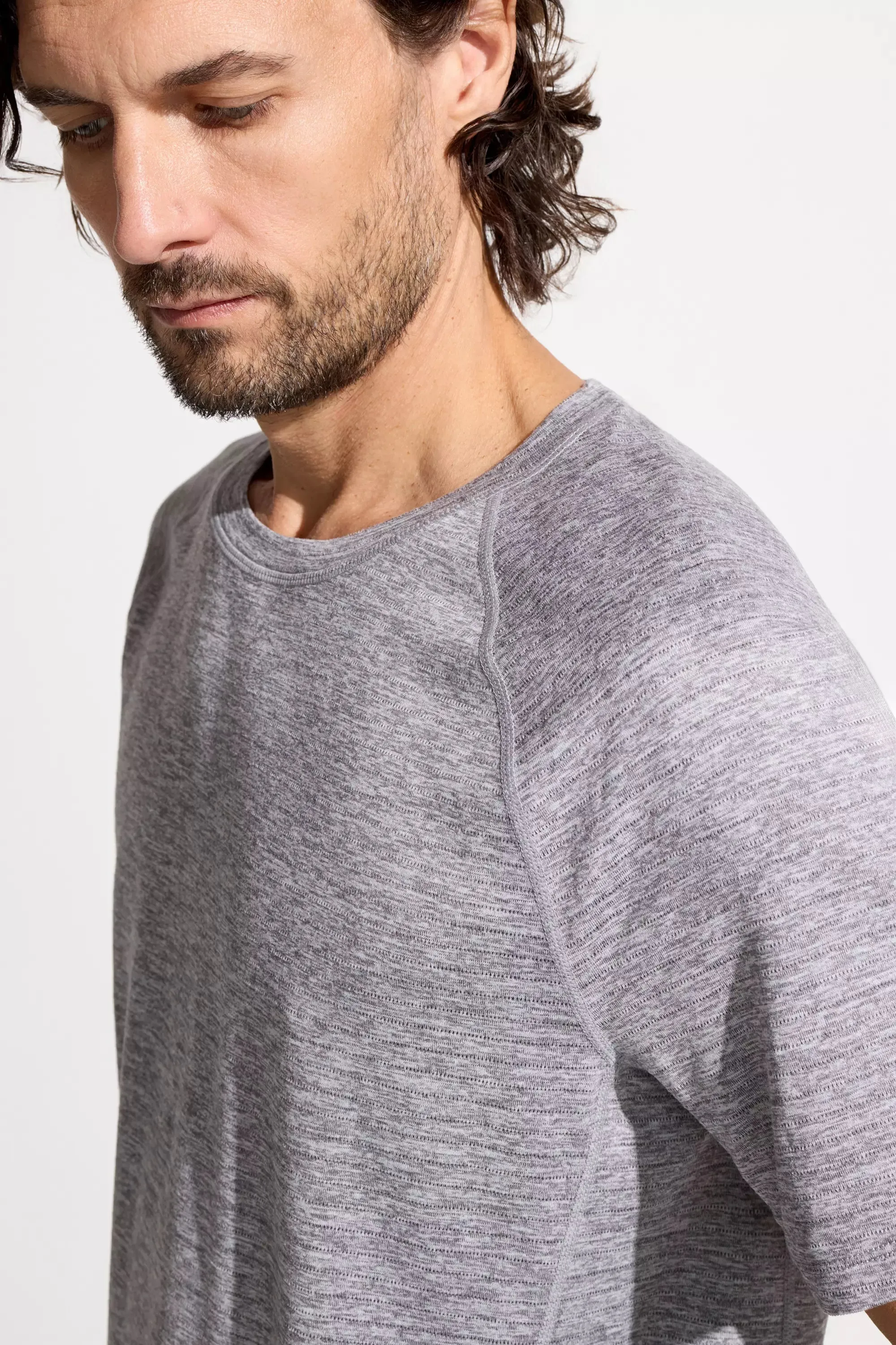 The Active Lightweight GRS Certified Recycled Poly Short Sleeve Tee - Castle Rock Grey sold by Mondetta product image thumbnail 4