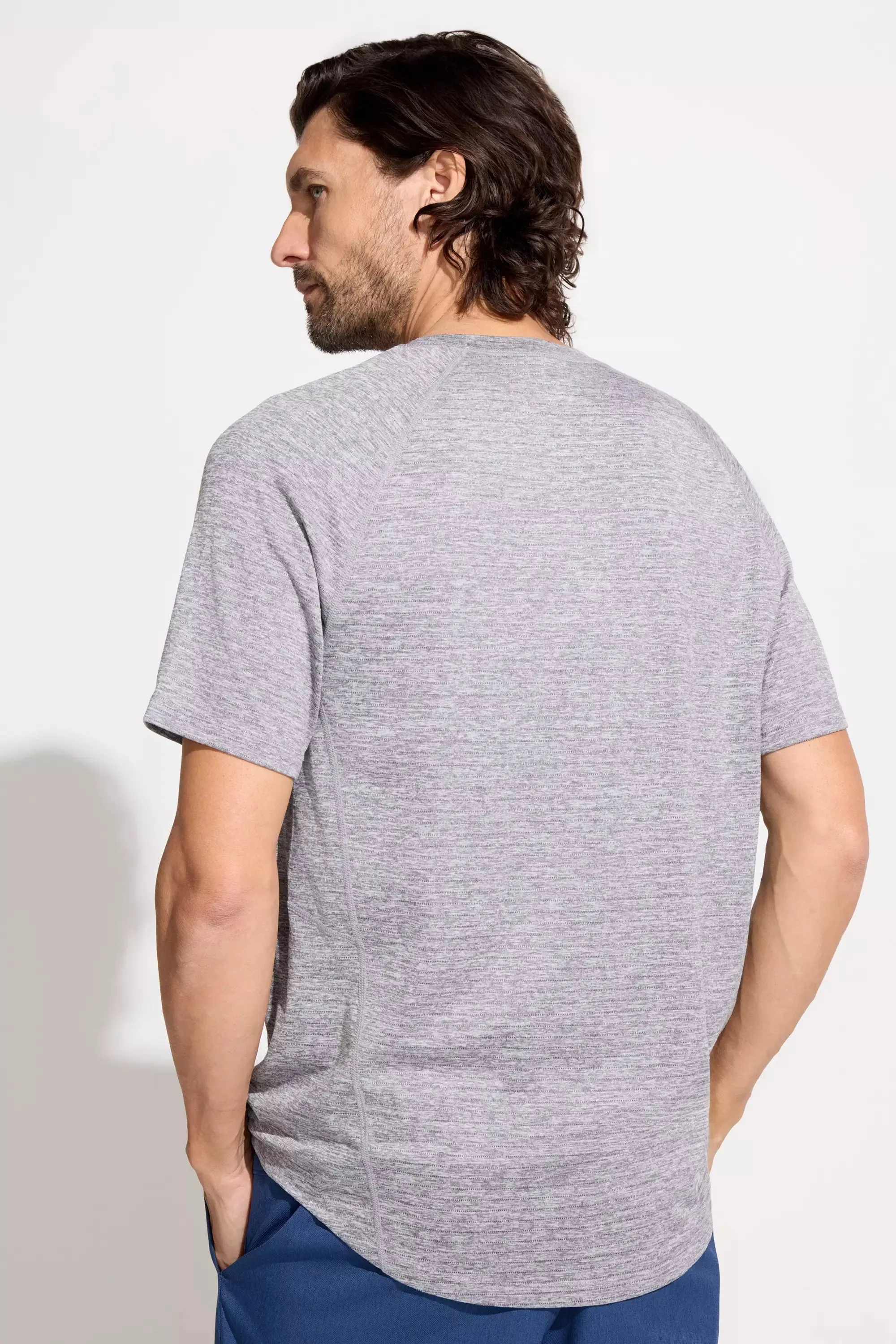 The Active Lightweight GRS Certified Recycled Poly Short Sleeve Tee - Castle Rock Grey sold by Mondetta product image thumbnail 3