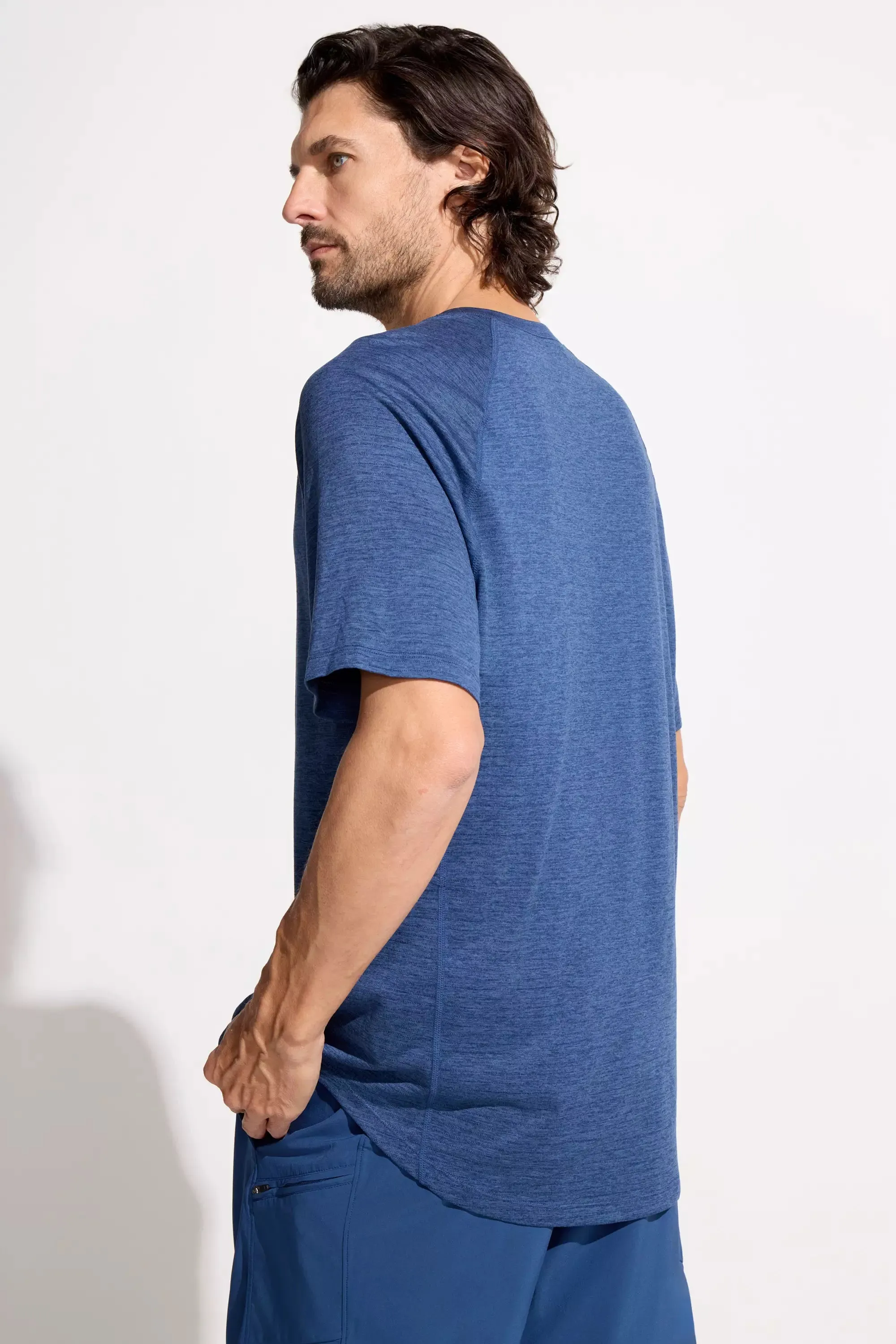 The Active Lightweight GRS Certified Recycled Poly Short Sleeve Tee - Sargasso Sea Blue sold by Mondetta product image thumbnail 3