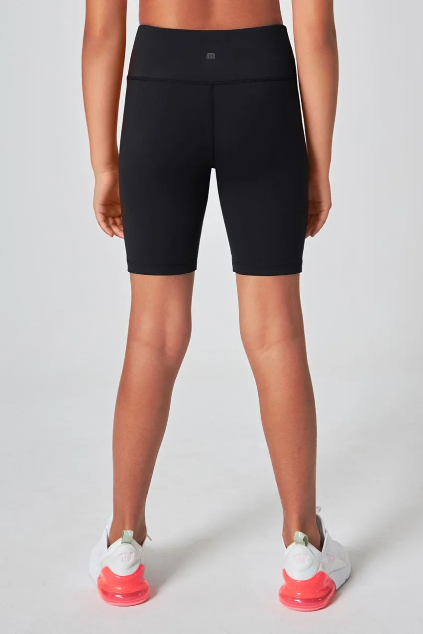 The Girls' Active Soft GRS Certified Recycled Poly Bike Short - Black sold by Mondetta product image thumbnail 2