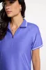 The Active GRS Certified Recycled Polyester Diamond Knit Polo - Blue sold by Mondetta