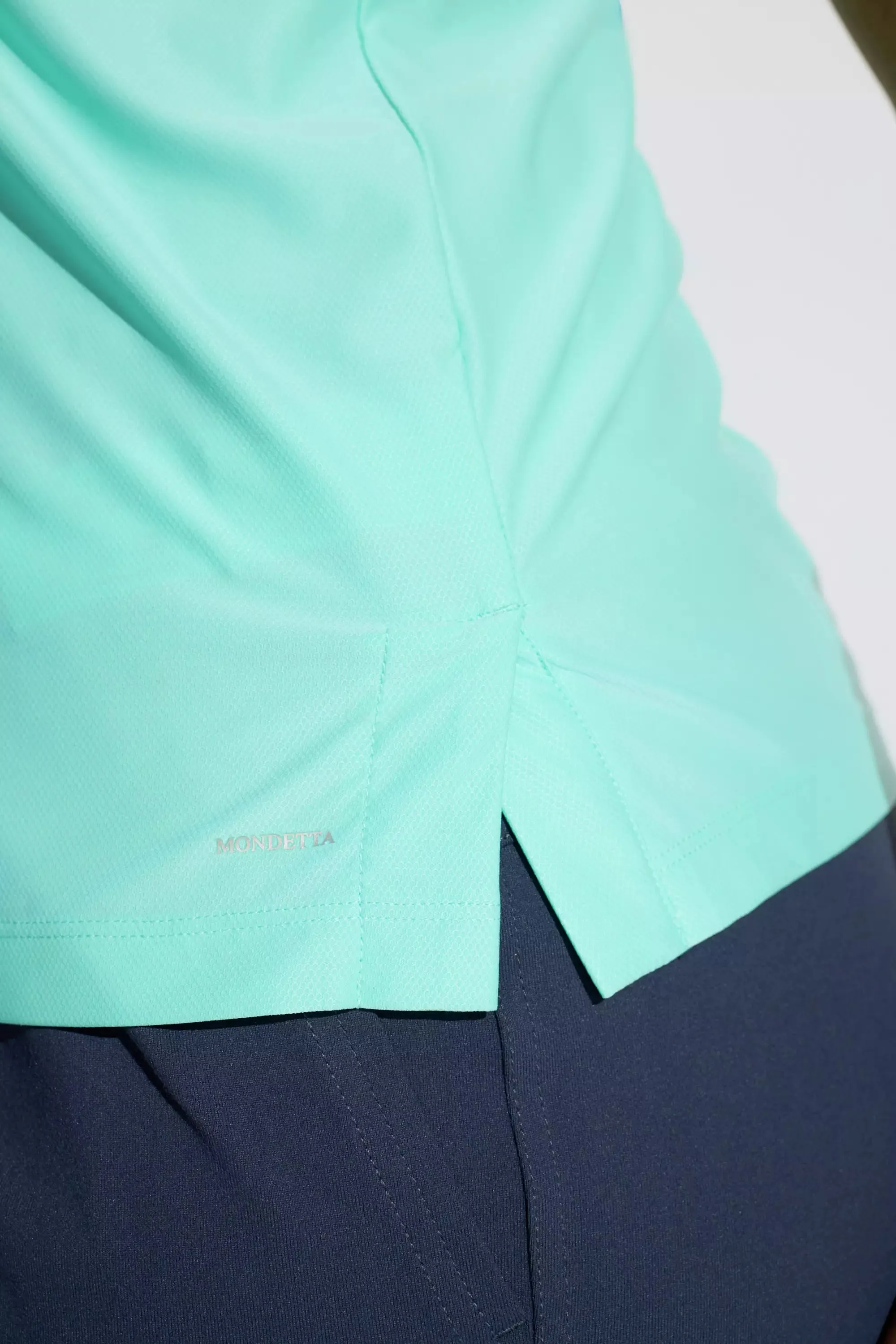 The Active GRS Certified Recycled Poly Diamond Knit Polo - Minty Green sold by Mondetta product image thumbnail 4