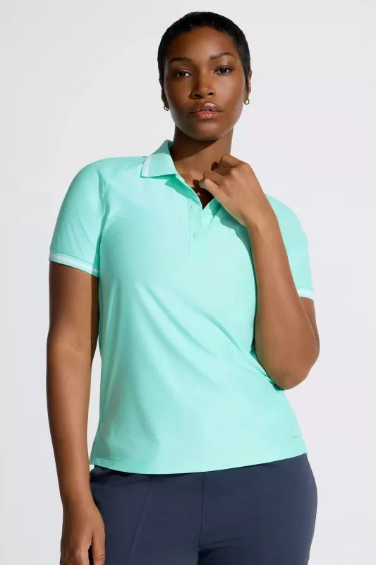 Women’s Mesh Active Polo - Green sold by Mondetta