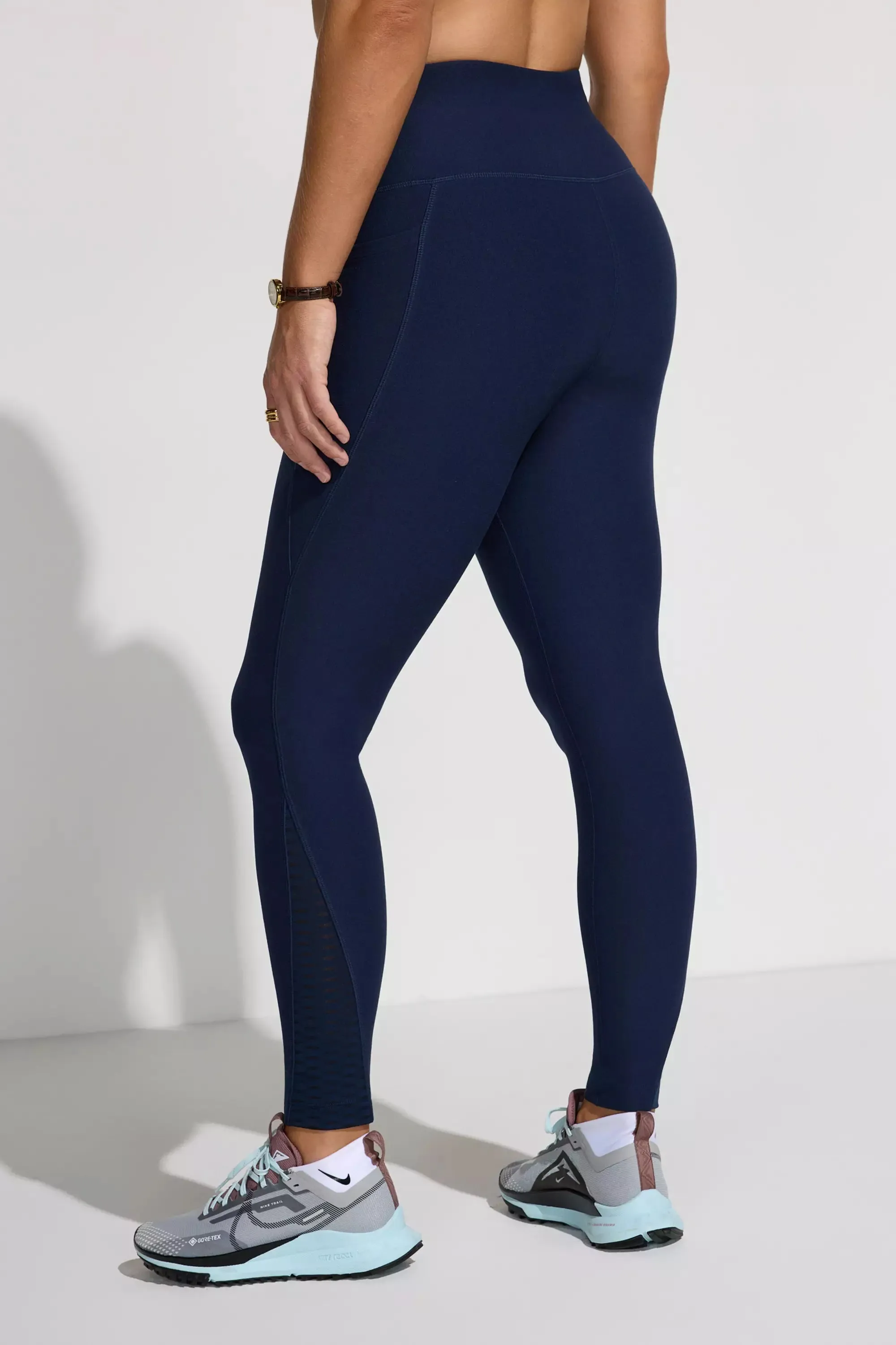 The Active Stretch GRS Certified Recycled Poly Basket Weave Legging - Navy Blue sold by Mondetta product image thumbnail 3
