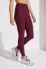 The Active Stretch GRS Certified Recycled Poly Basket Weave Legging - Red sold by Mondetta