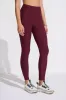 The Active Stretch GRS Certified Recycled Poly Basket Weave Legging - Red sold by Mondetta