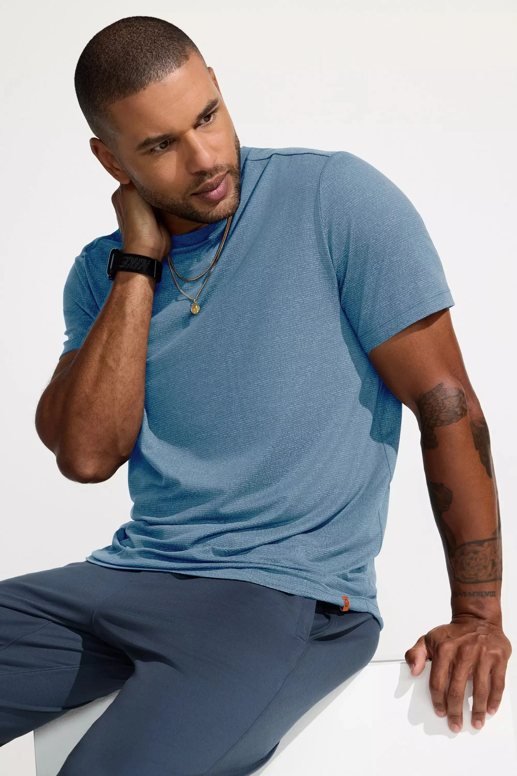 Men’s Elevate Tee - Light Blue sold by Mondetta