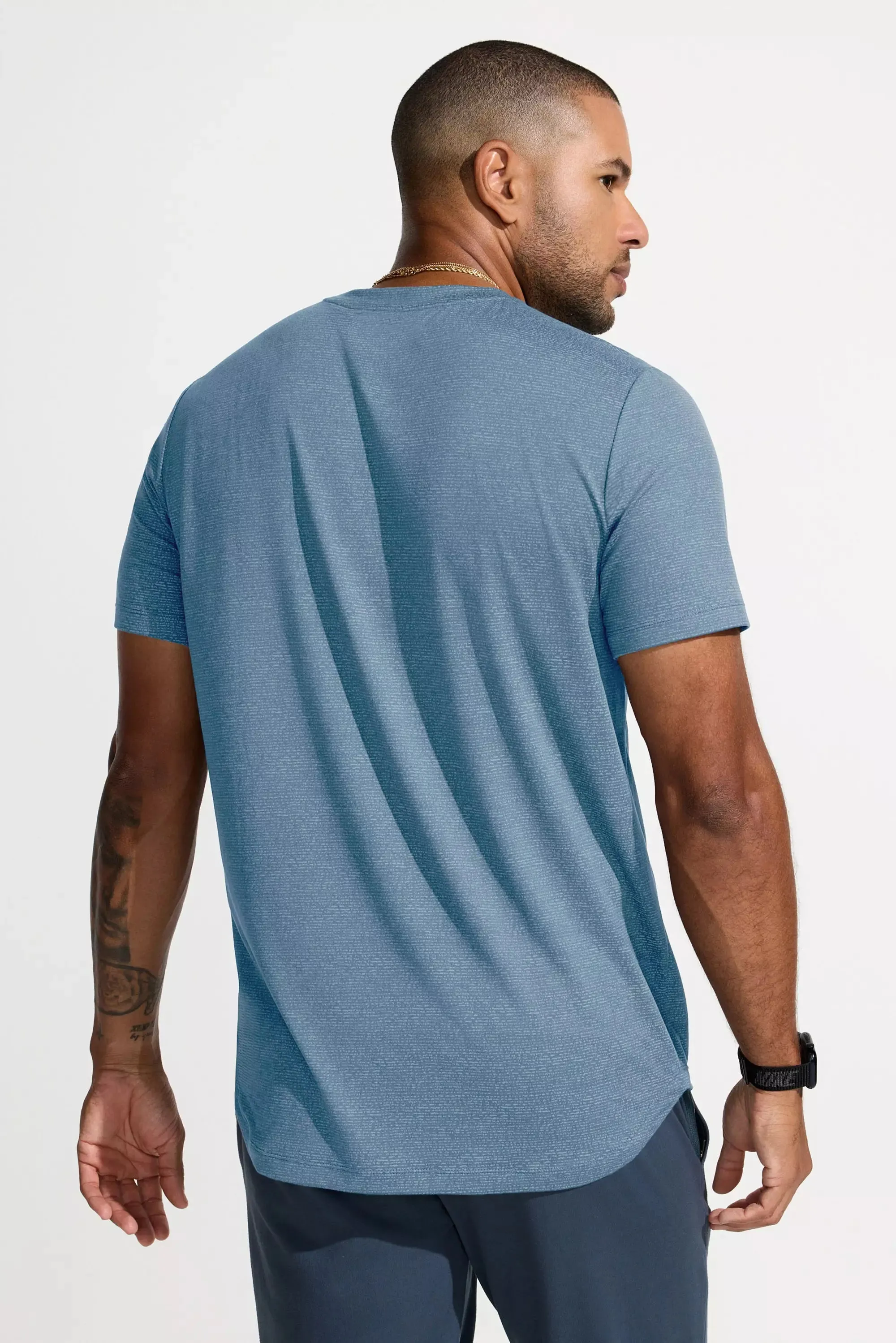 Men’s Elevate Tee - Light Blue sold by Mondetta product image thumbnail 3