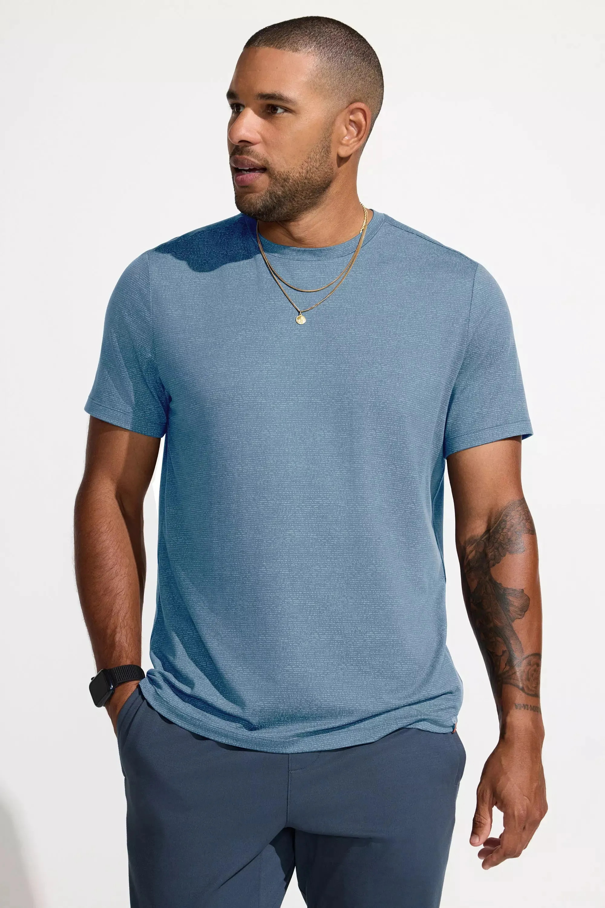 Men’s Elevate Tee - Light Blue sold by Mondetta product image thumbnail 2
