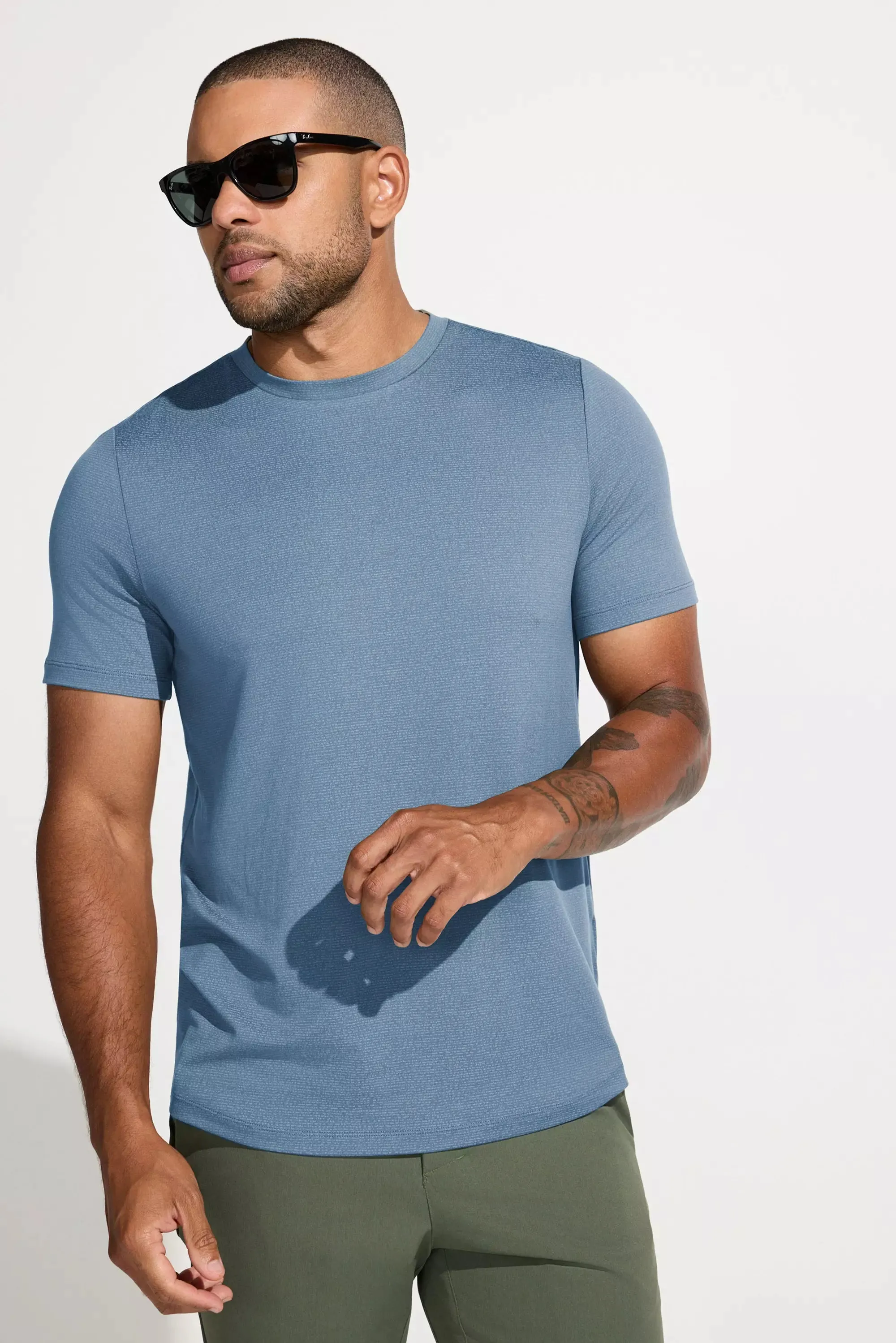 Men’s Elevate Tee - Light Blue sold by Mondetta product image thumbnail 5