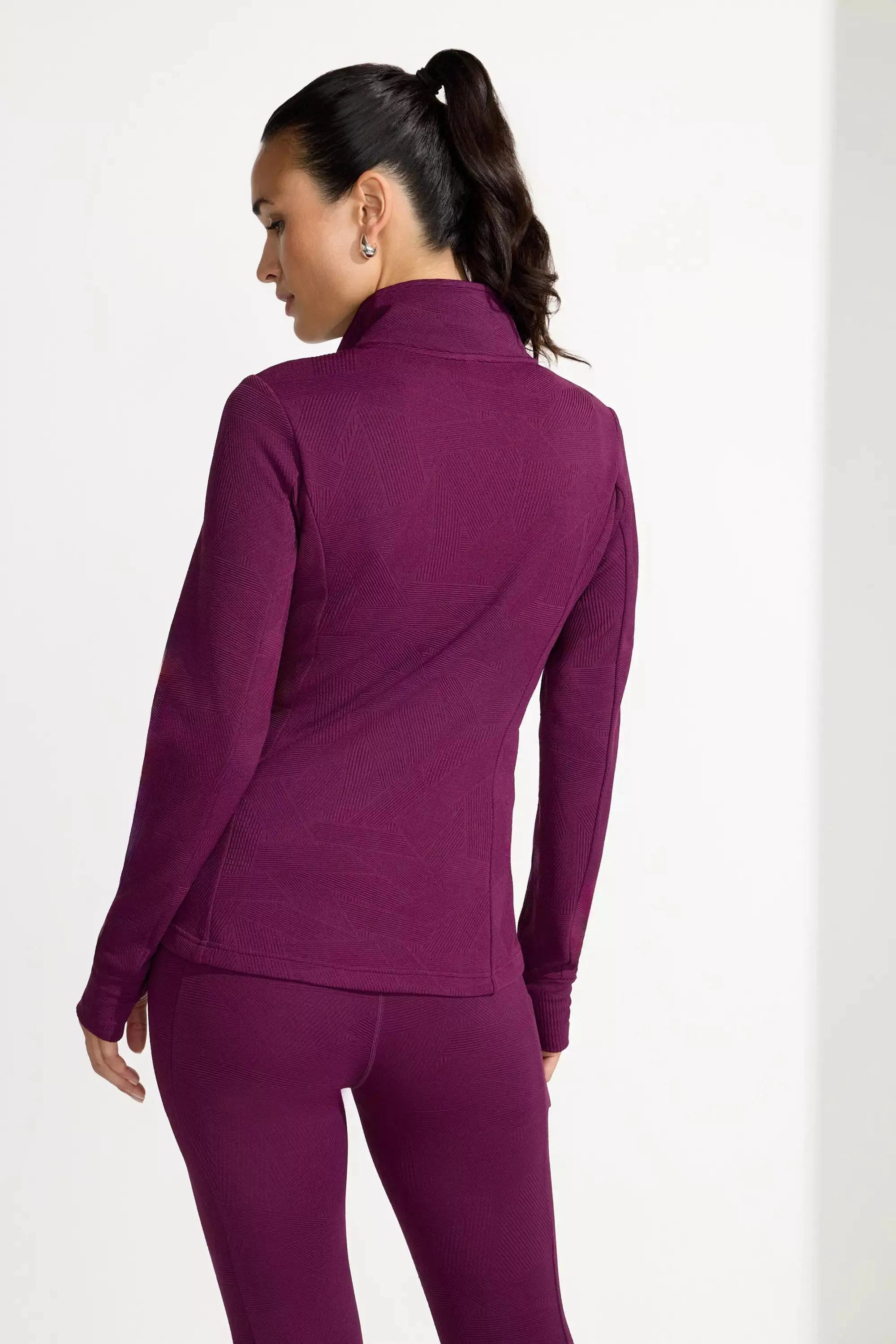 Women’s Geo Jacquard Full-Zip Jacket - Potent Purple sold by Mondetta product image thumbnail 4
