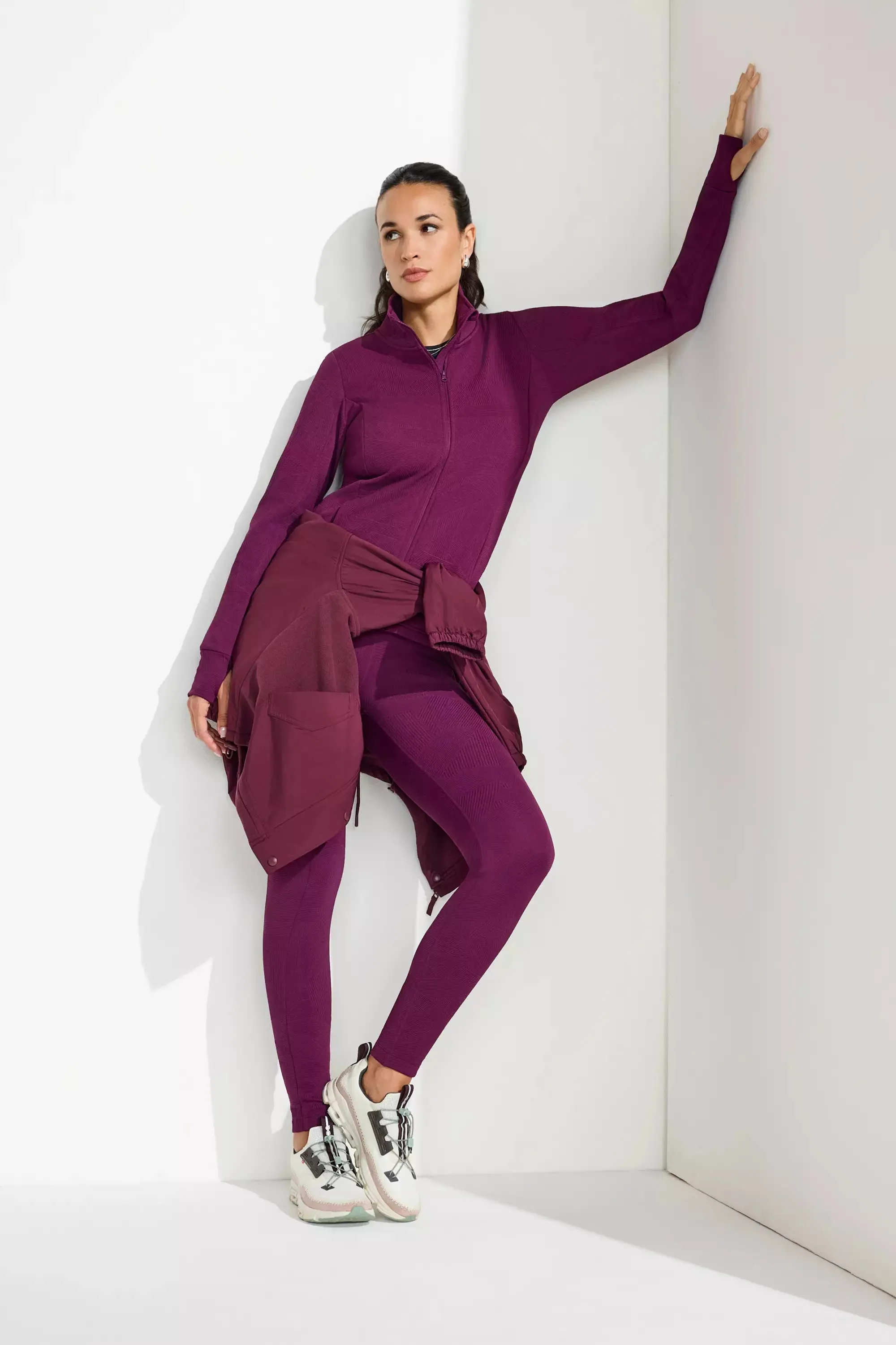Women’s Geo Jacquard Full-Zip Jacket - Potent Purple sold by Mondetta product image thumbnail 2