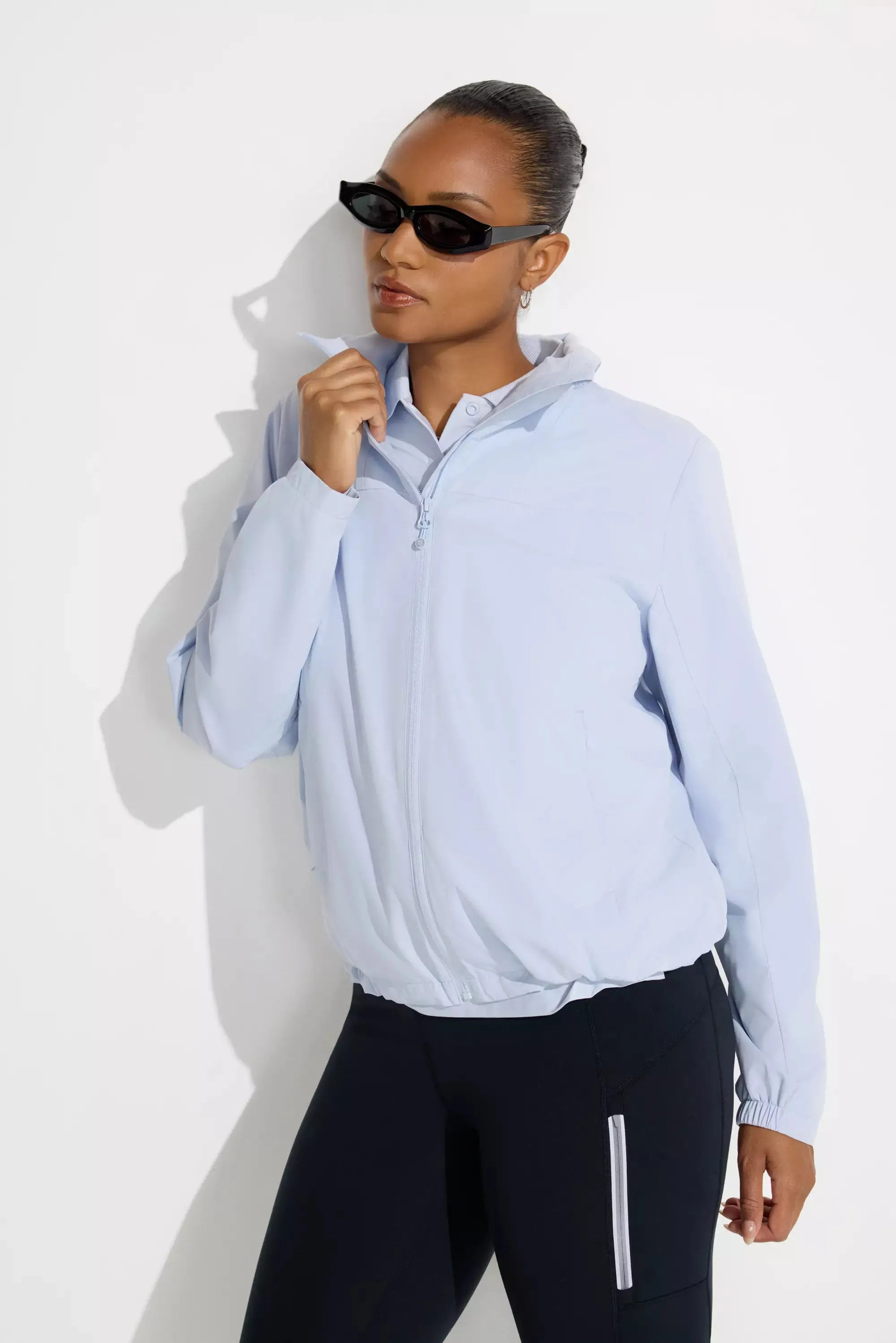 The Wind + Water-Resistant GRS Certified Poly Lined Rain Jacket - Halogen Blue sold by Mondetta product image thumbnail 3